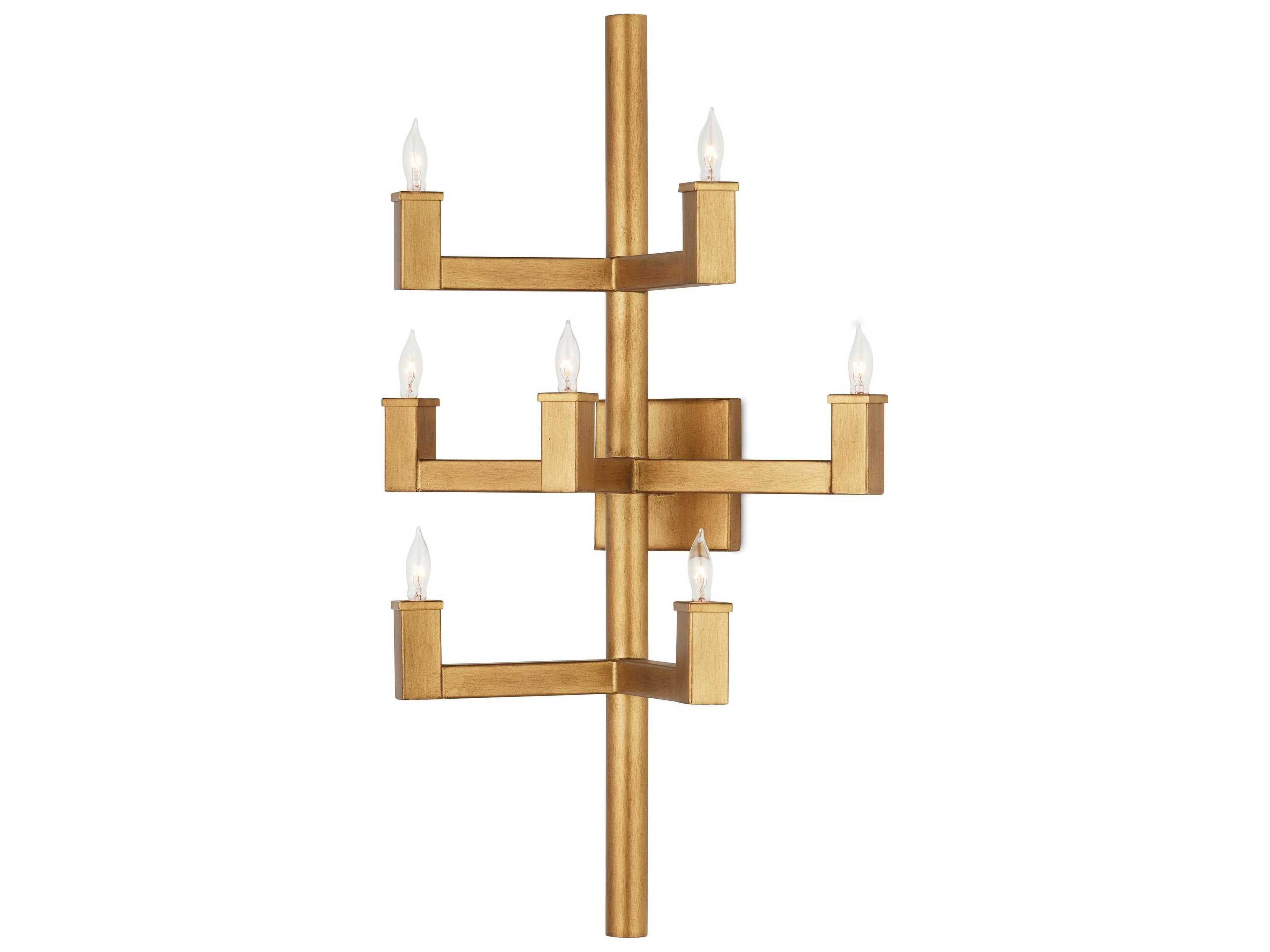 Currey & Company Andre 7-Light Brass Wall Sconce