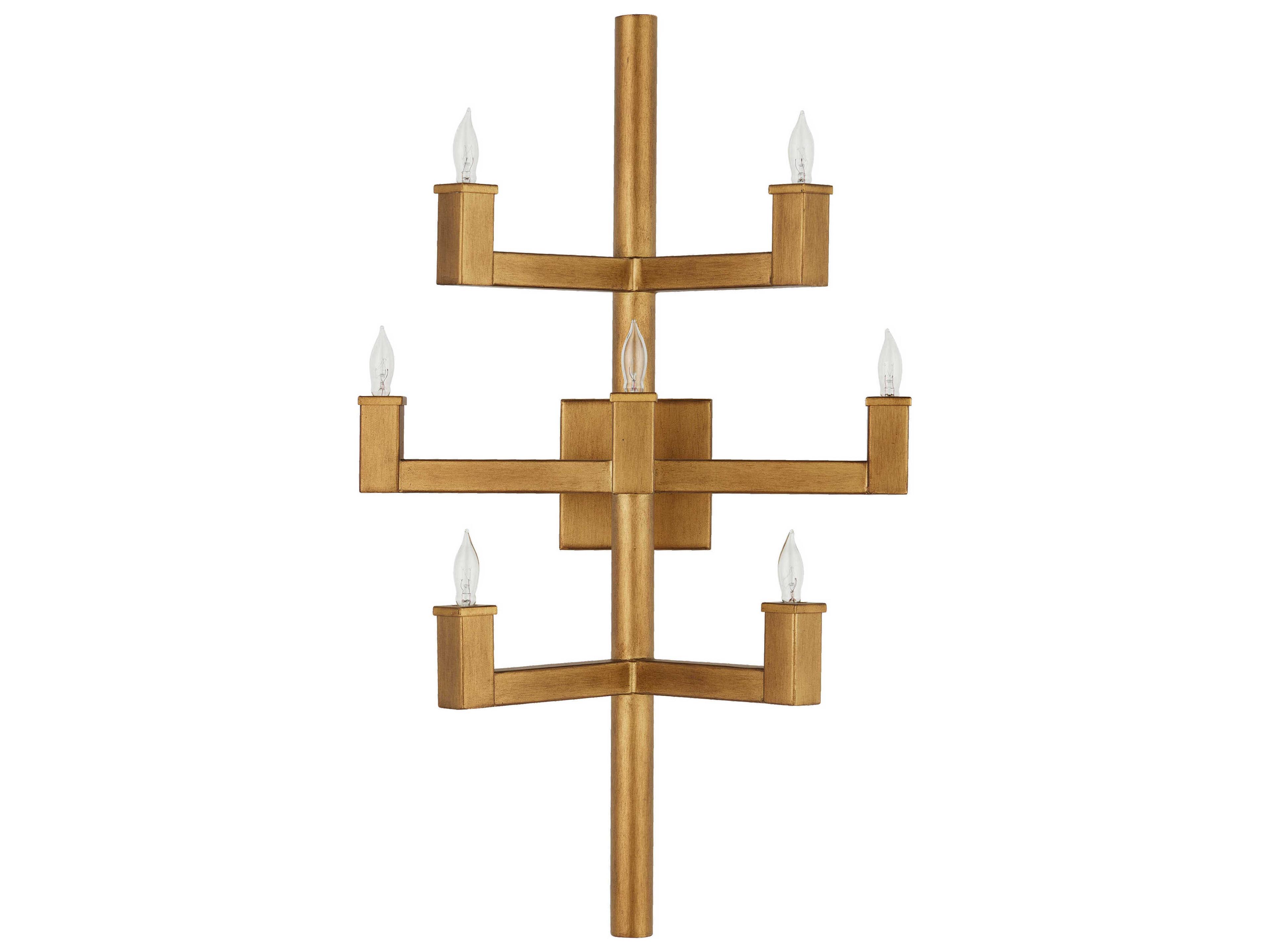 Currey & Company Andre 7-Light Brass Wall Sconce