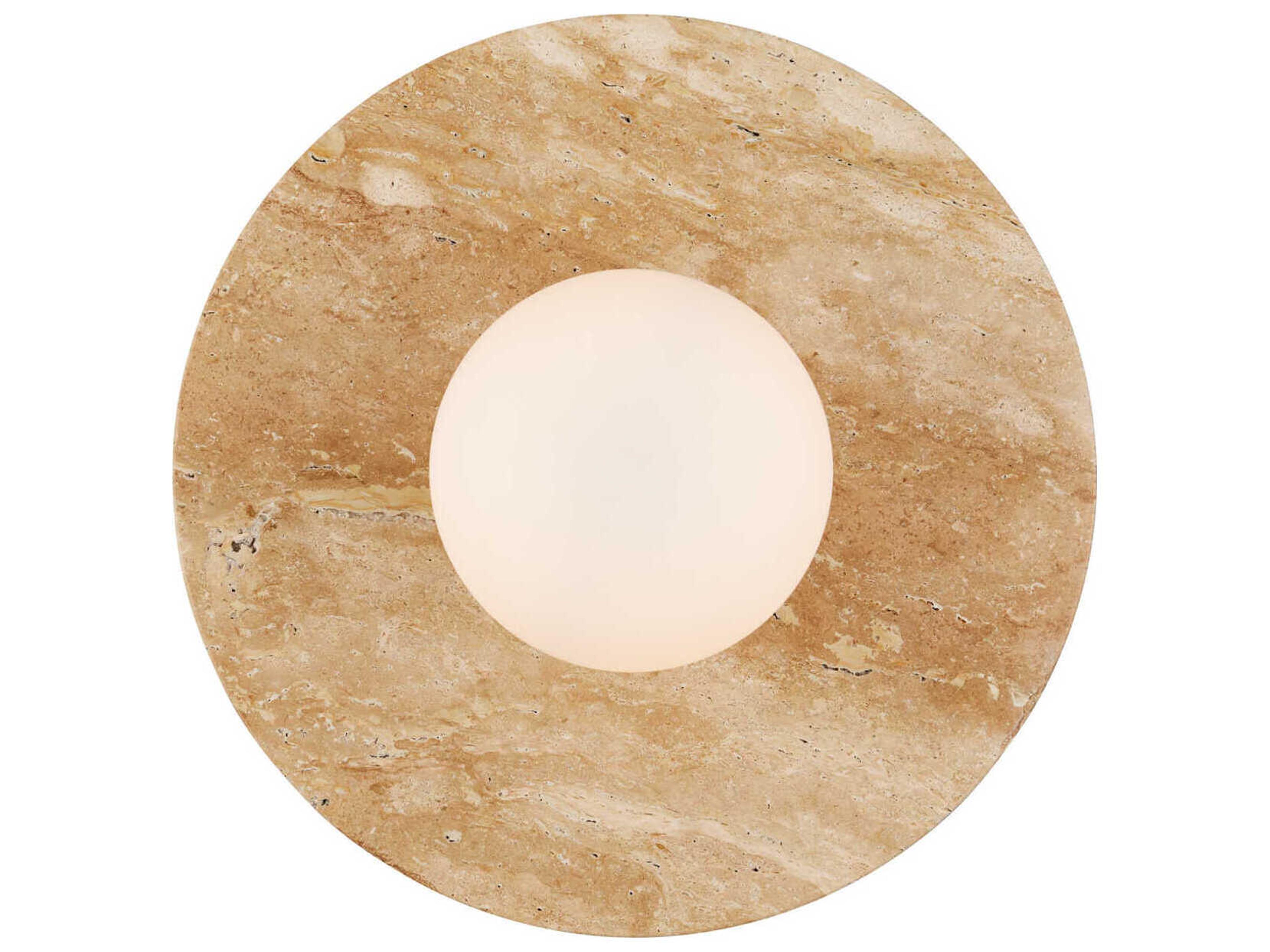 Currey & Company Apricity 1-Light Beige Antique Brass Wall Sconce