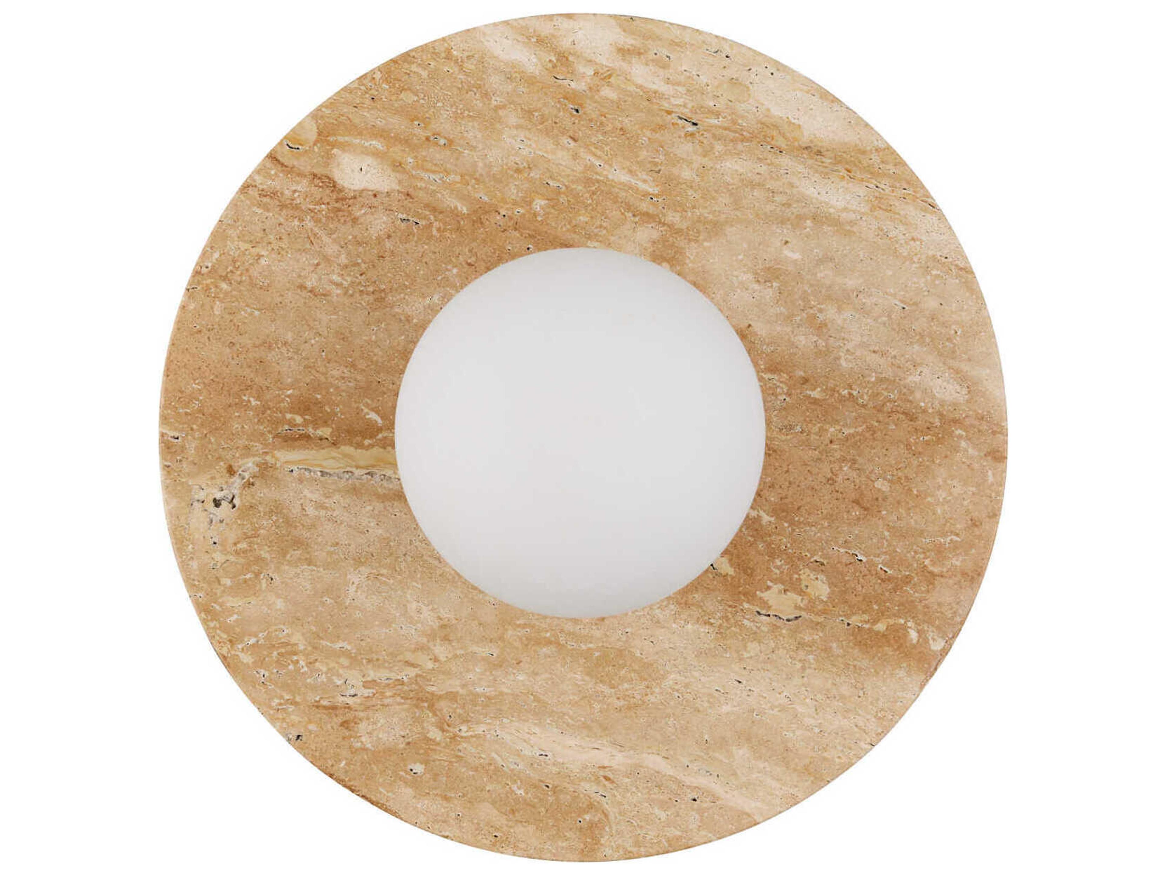 Currey & Company Apricity 1-Light Beige Antique Brass Wall Sconce