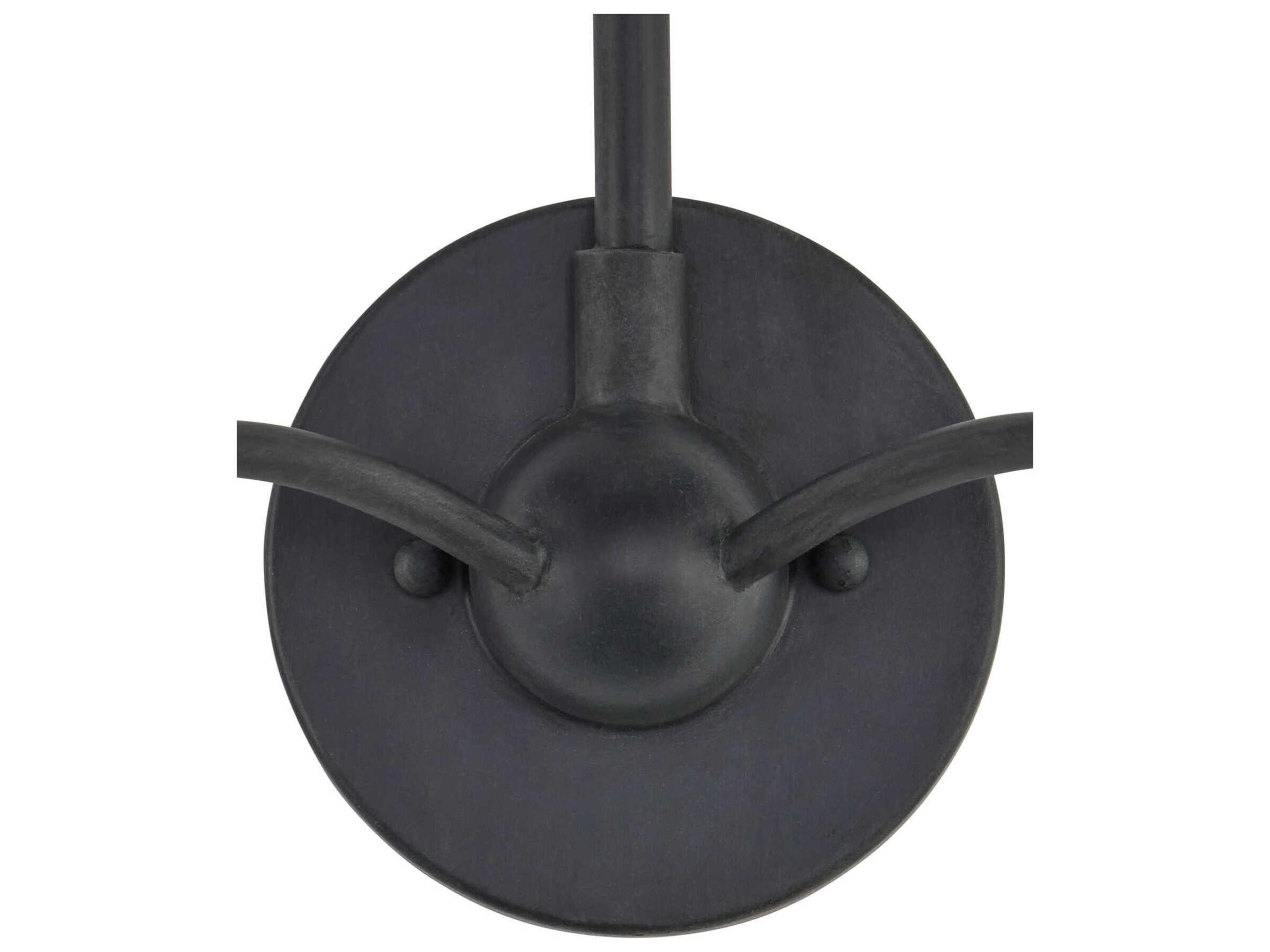 Currey & Company Saxon 2-Light Zanzibar Black Wall Sconce