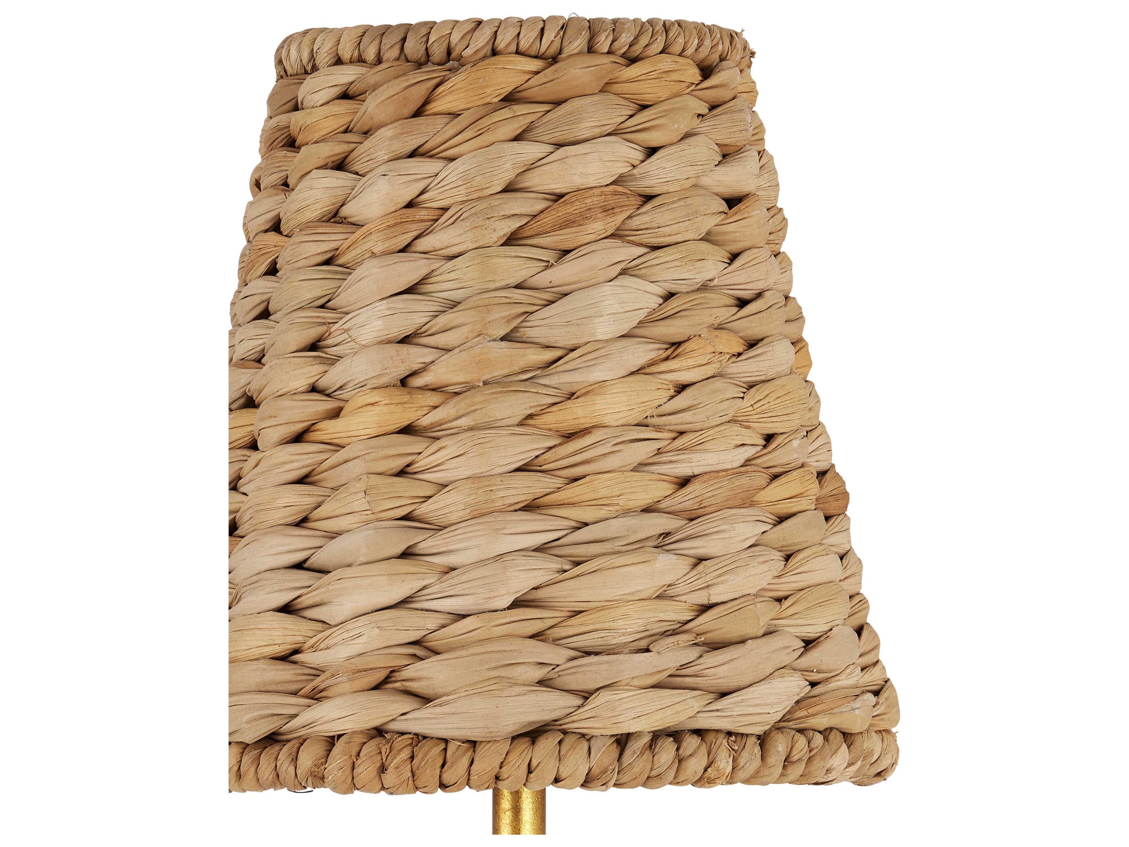 Currey & Company Savoie 1-Light Contemporary Gold Leaf Natural Brown Wall Sconce