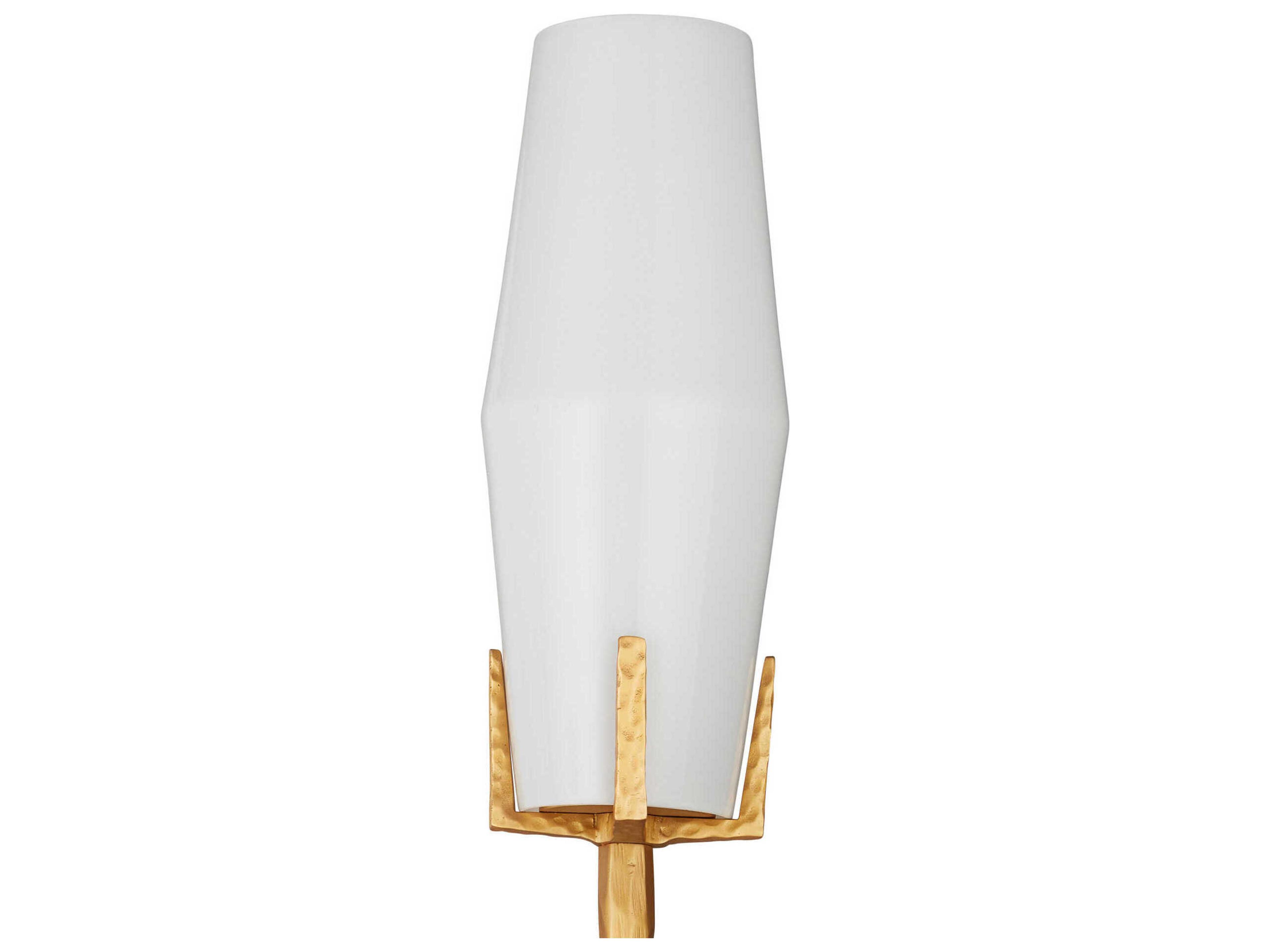 Currey & Company Mathilda 2-Light White Matte Gold Wall Sconce