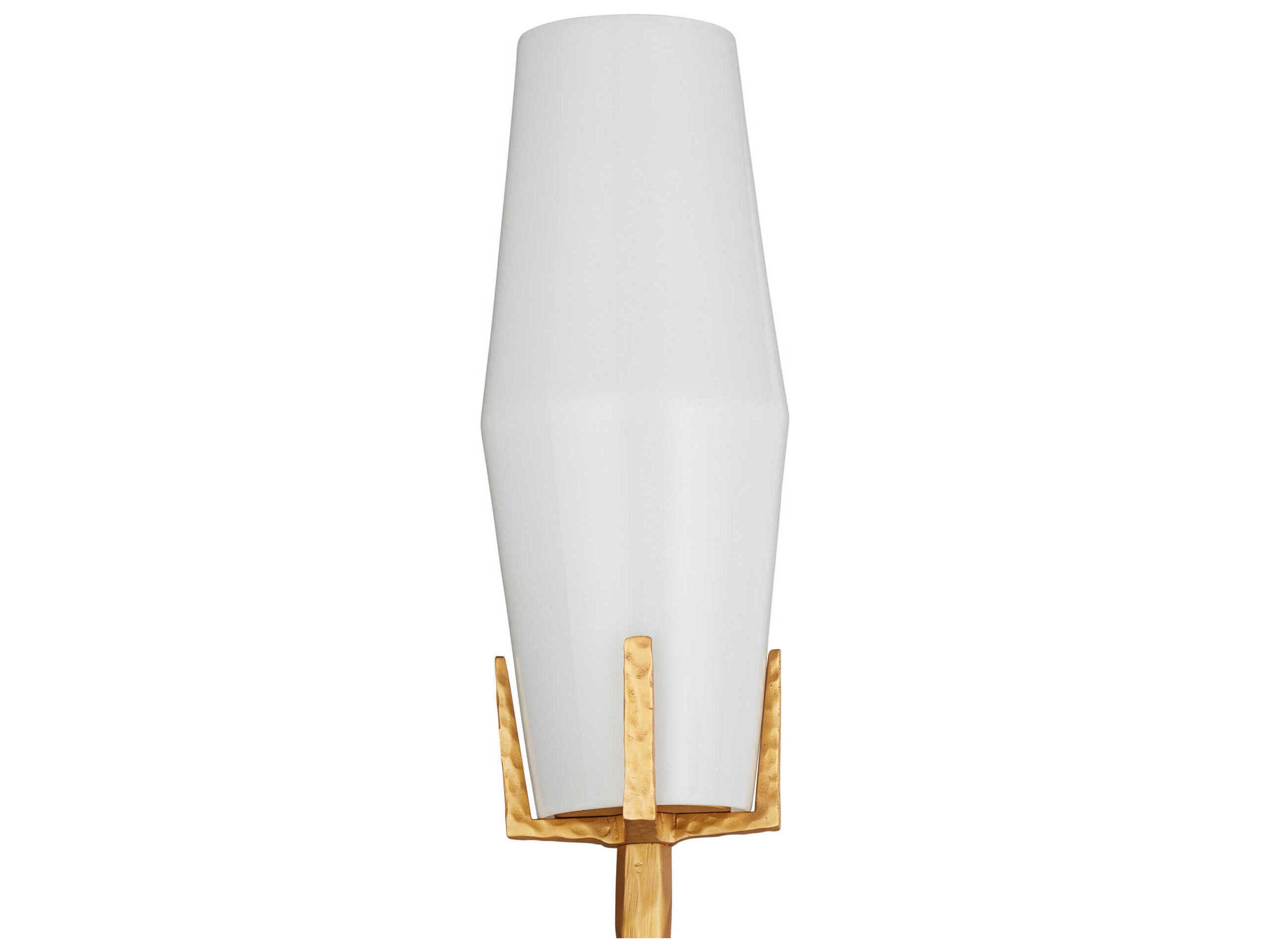 Currey & Company Mathilda 2-Light White Matte Gold Wall Sconce