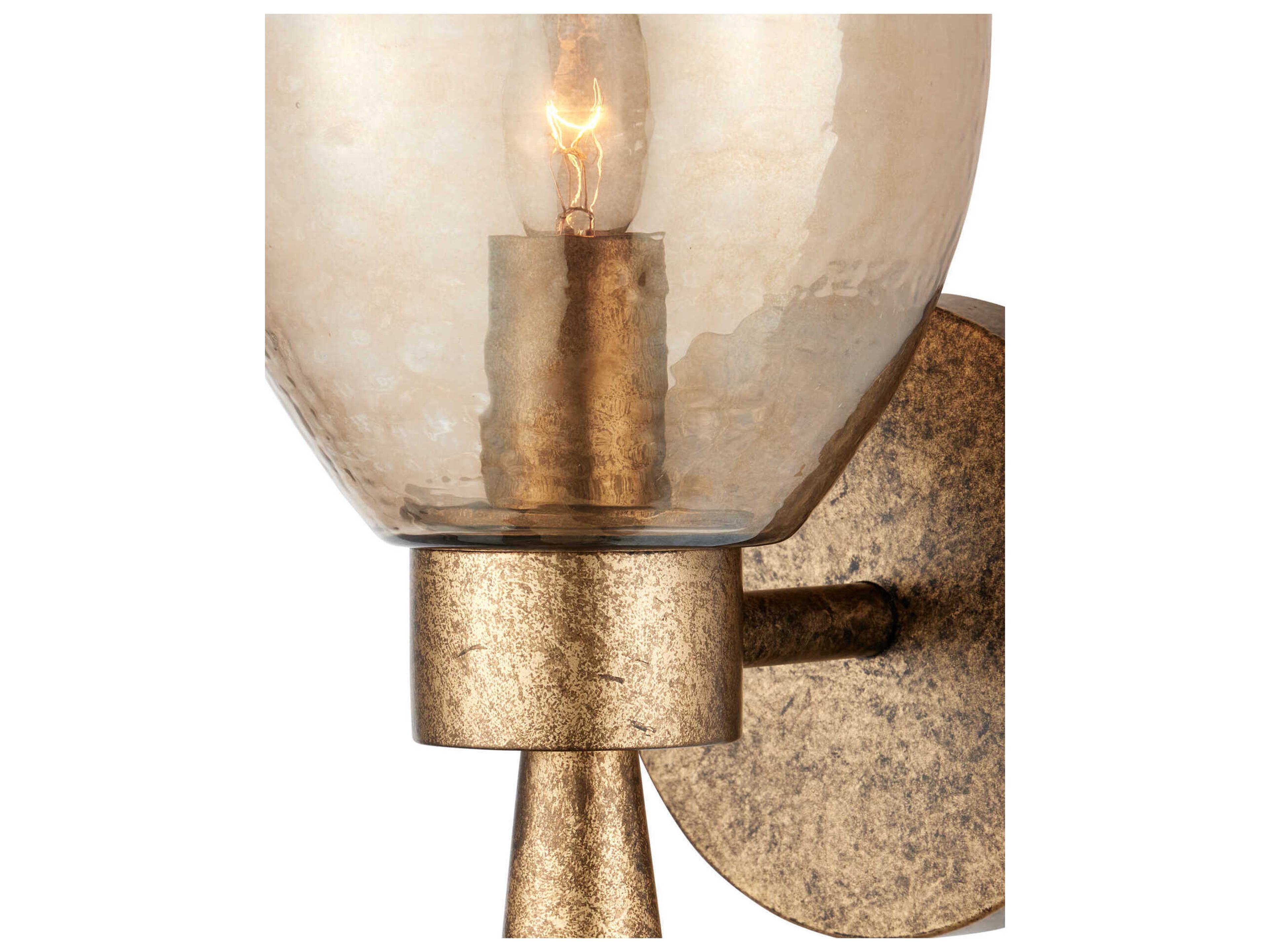 Currey & Company Woburn 1-Light Copper Brown Gold Wall Sconce