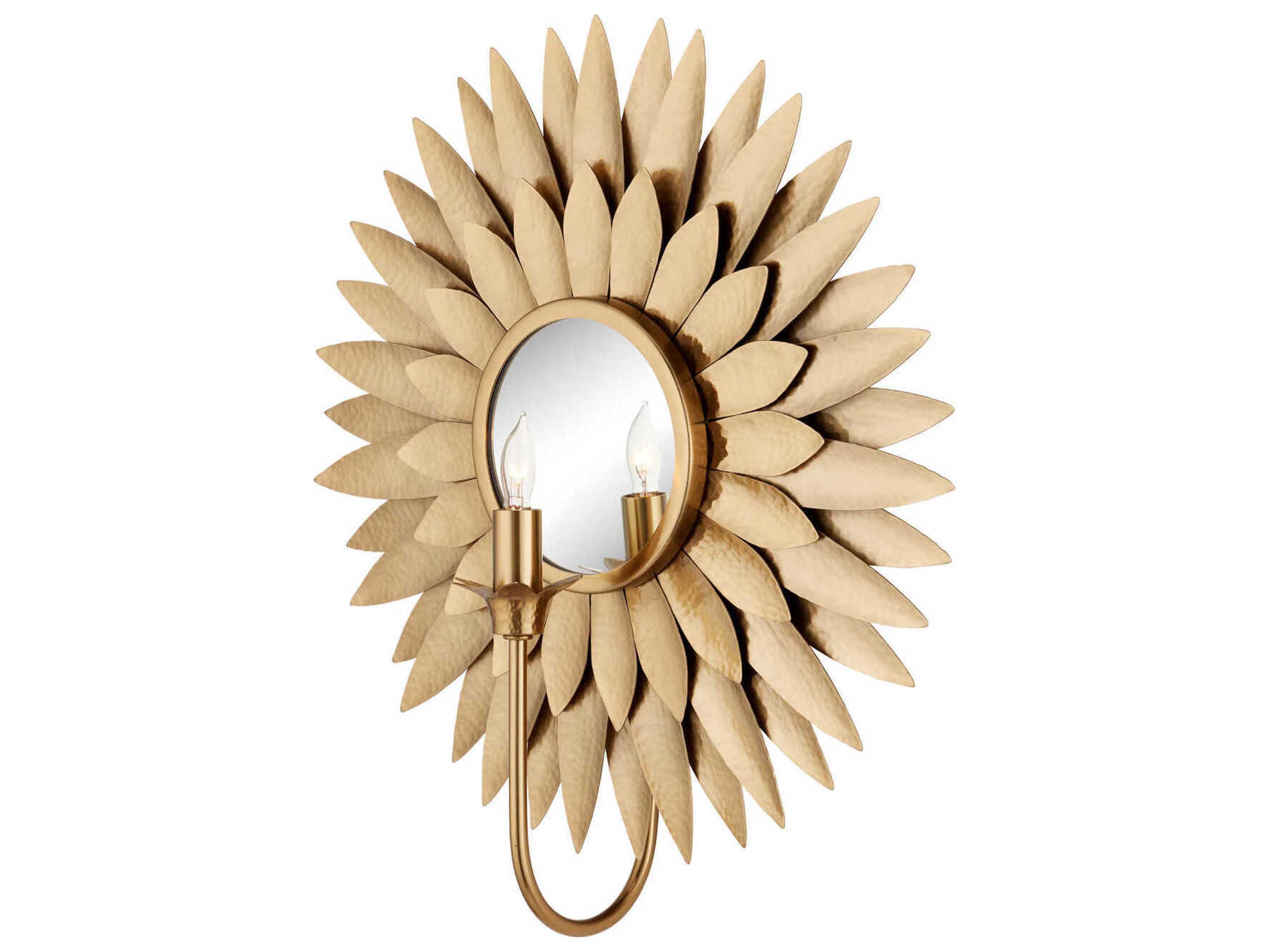 Plumage 1-Light Antique Brass Wall Sconce