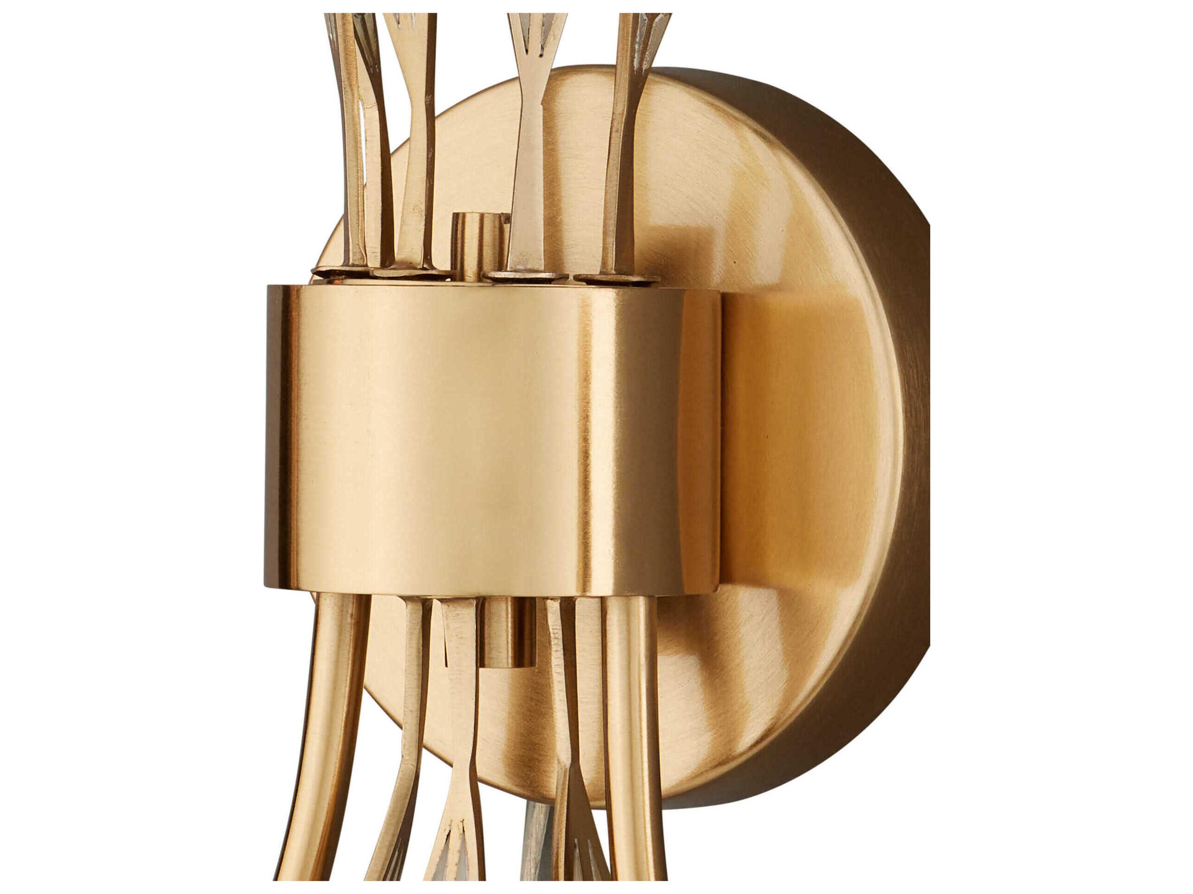 Currey & Company Foliatura 2-Light Antique Brass Wall Sconce