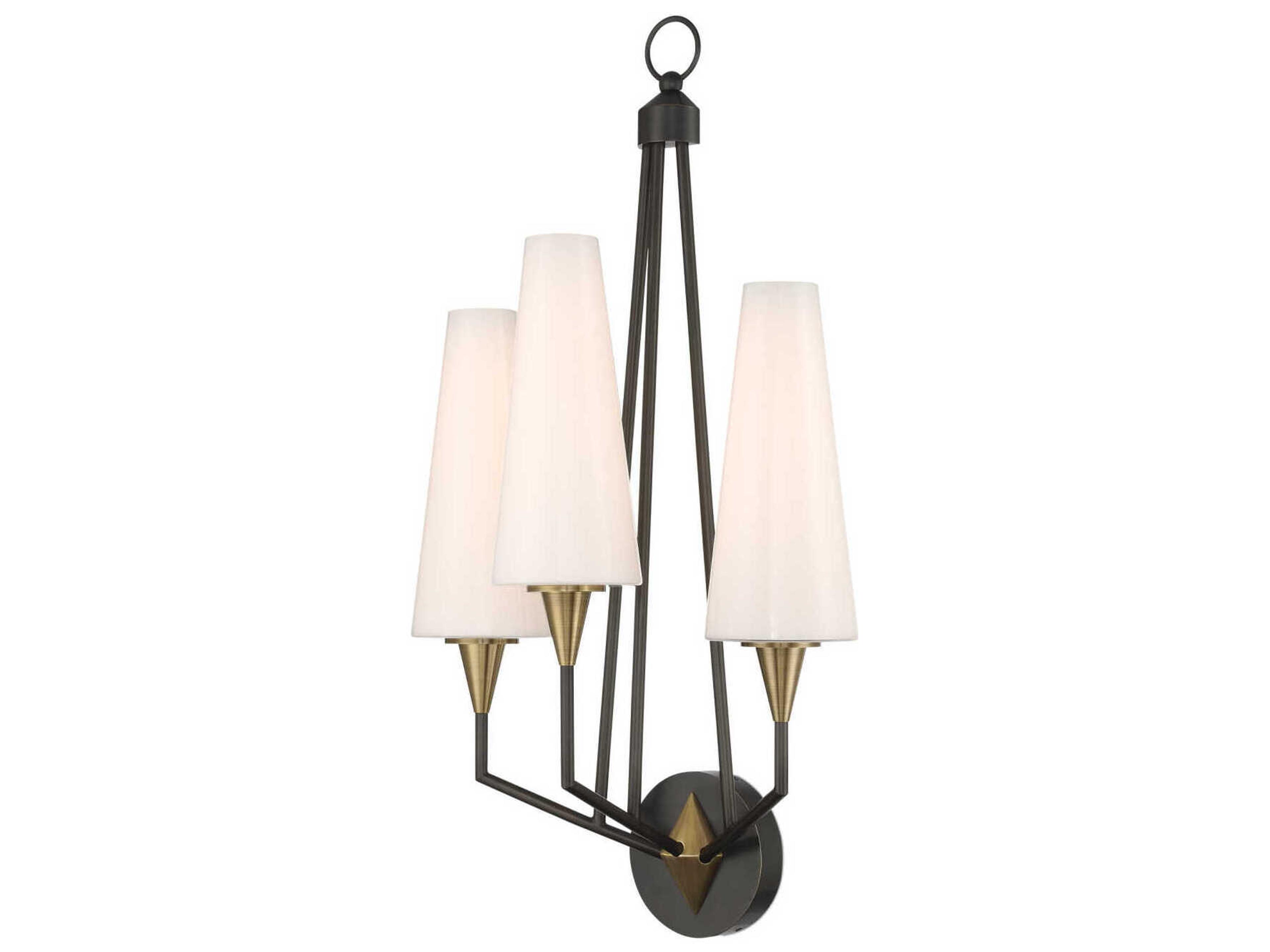 Currey & Company Hennin 3-Light Bronze Wall Sconce