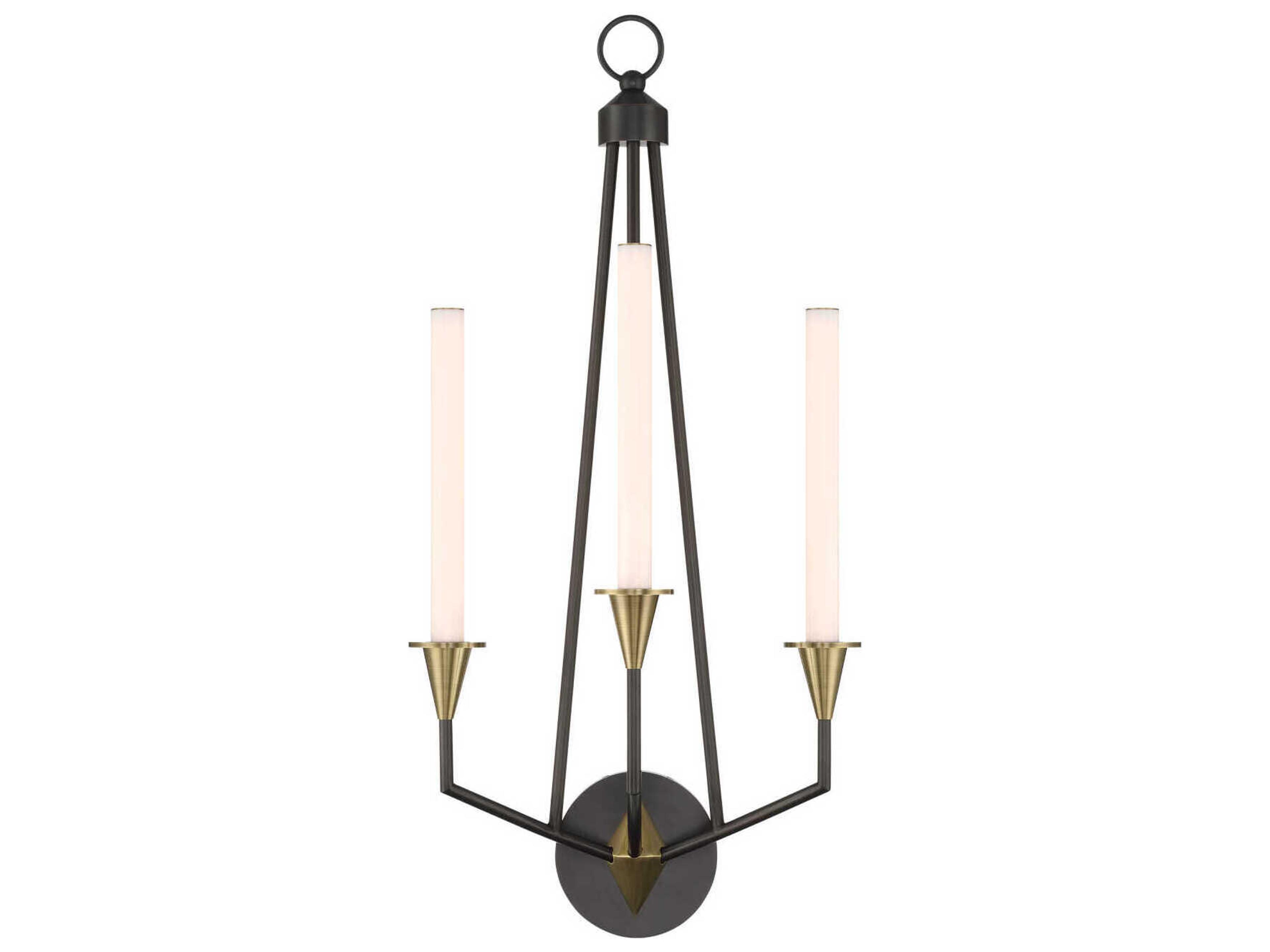 Currey & Company Hennin 3-Light Bronze Wall Sconce
