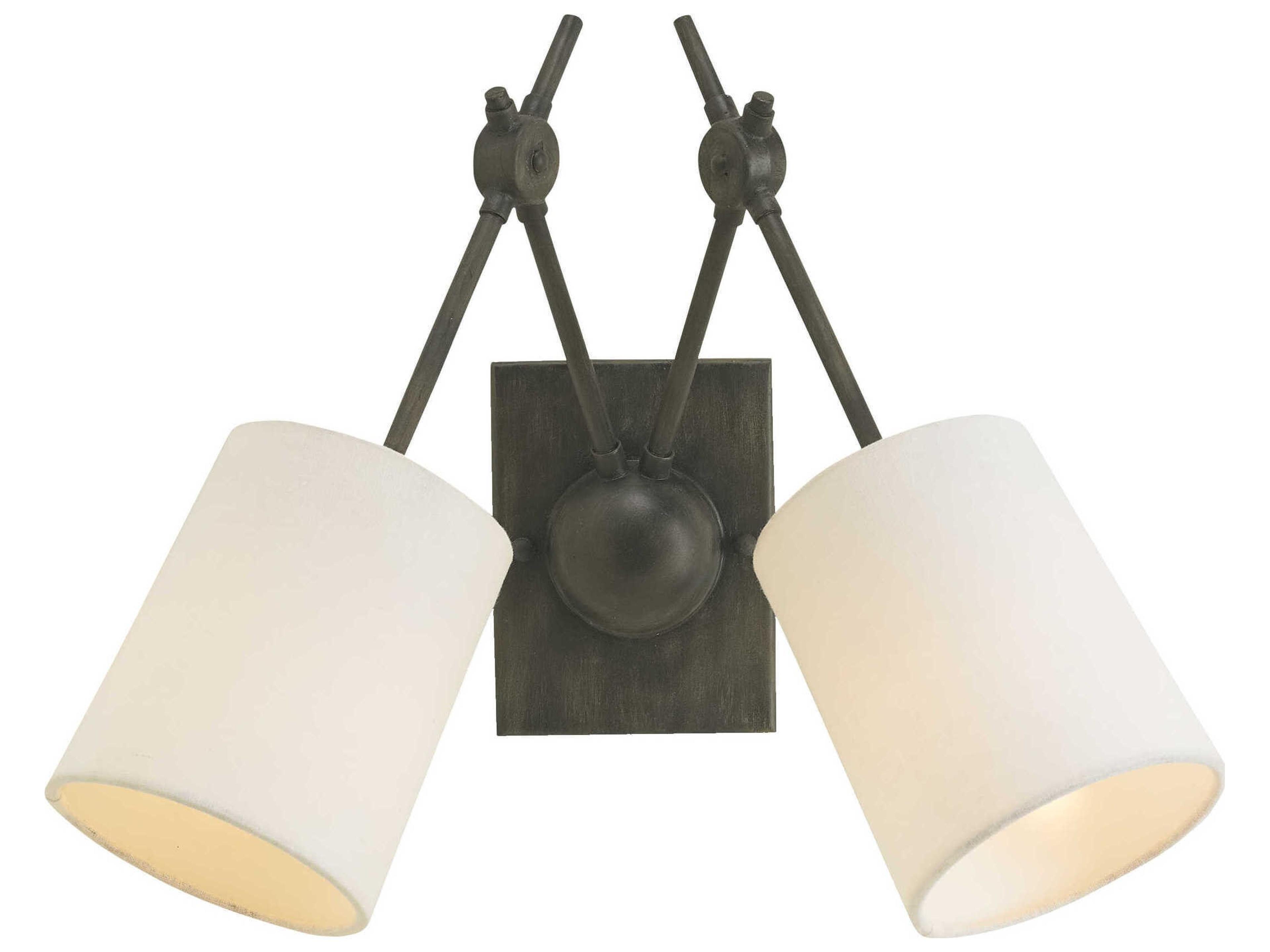 Compass 2-Light Cupertino Black Wall Sconce