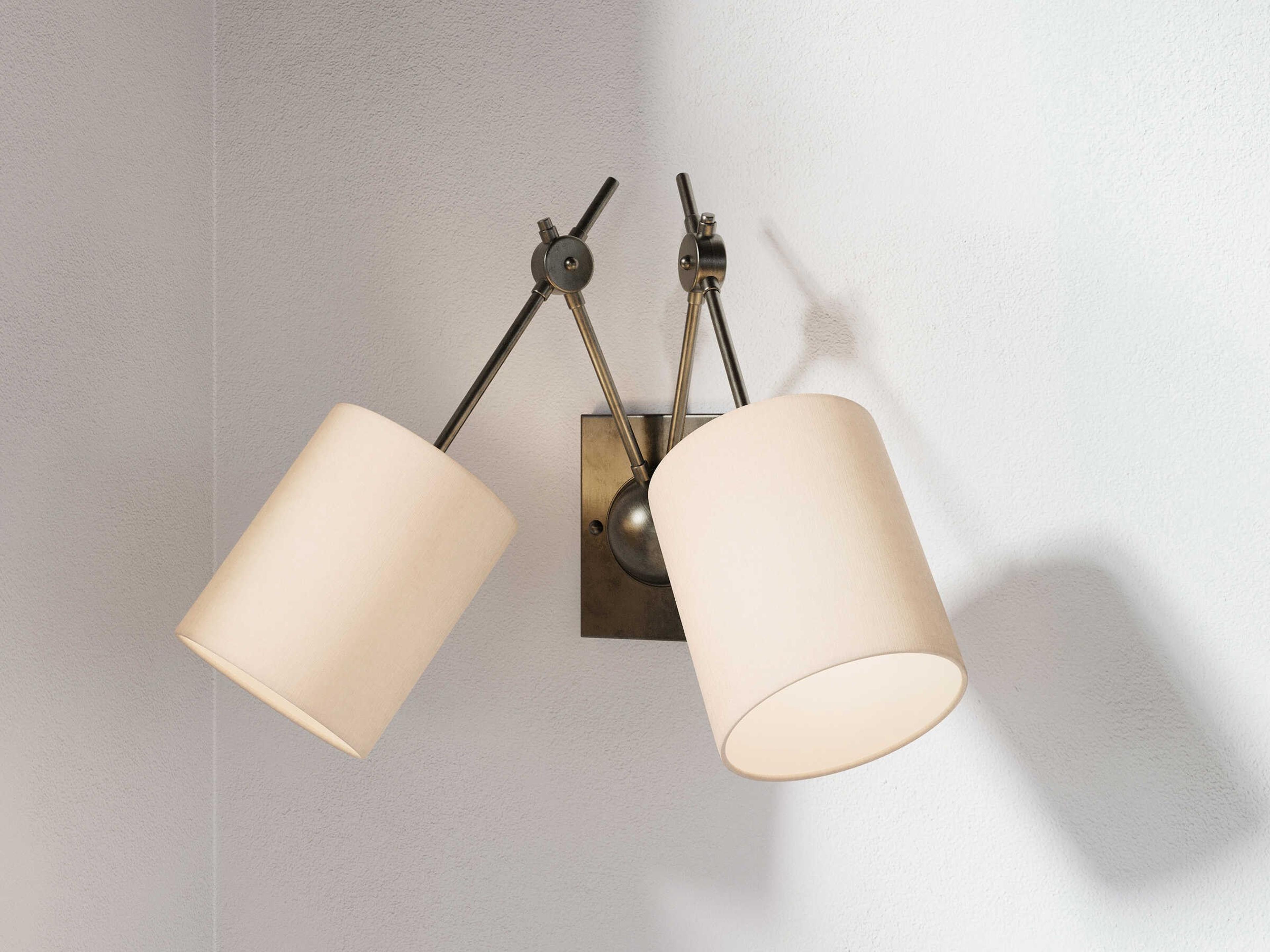 Currey & Company Compass 2-Light Cupertino Black Wall Sconce