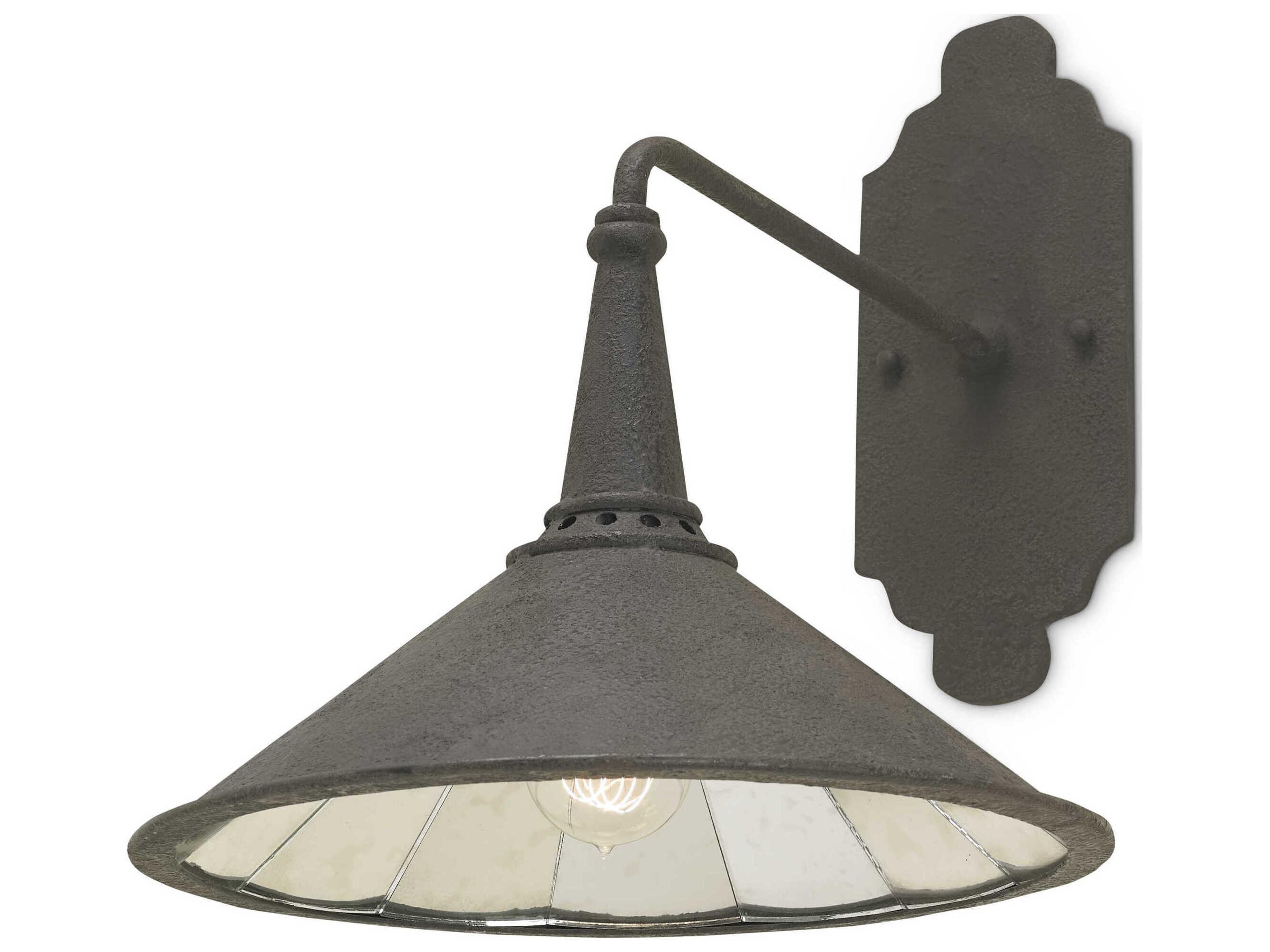 Market 1-Light Mole Black antique Mirror Wall Sconce