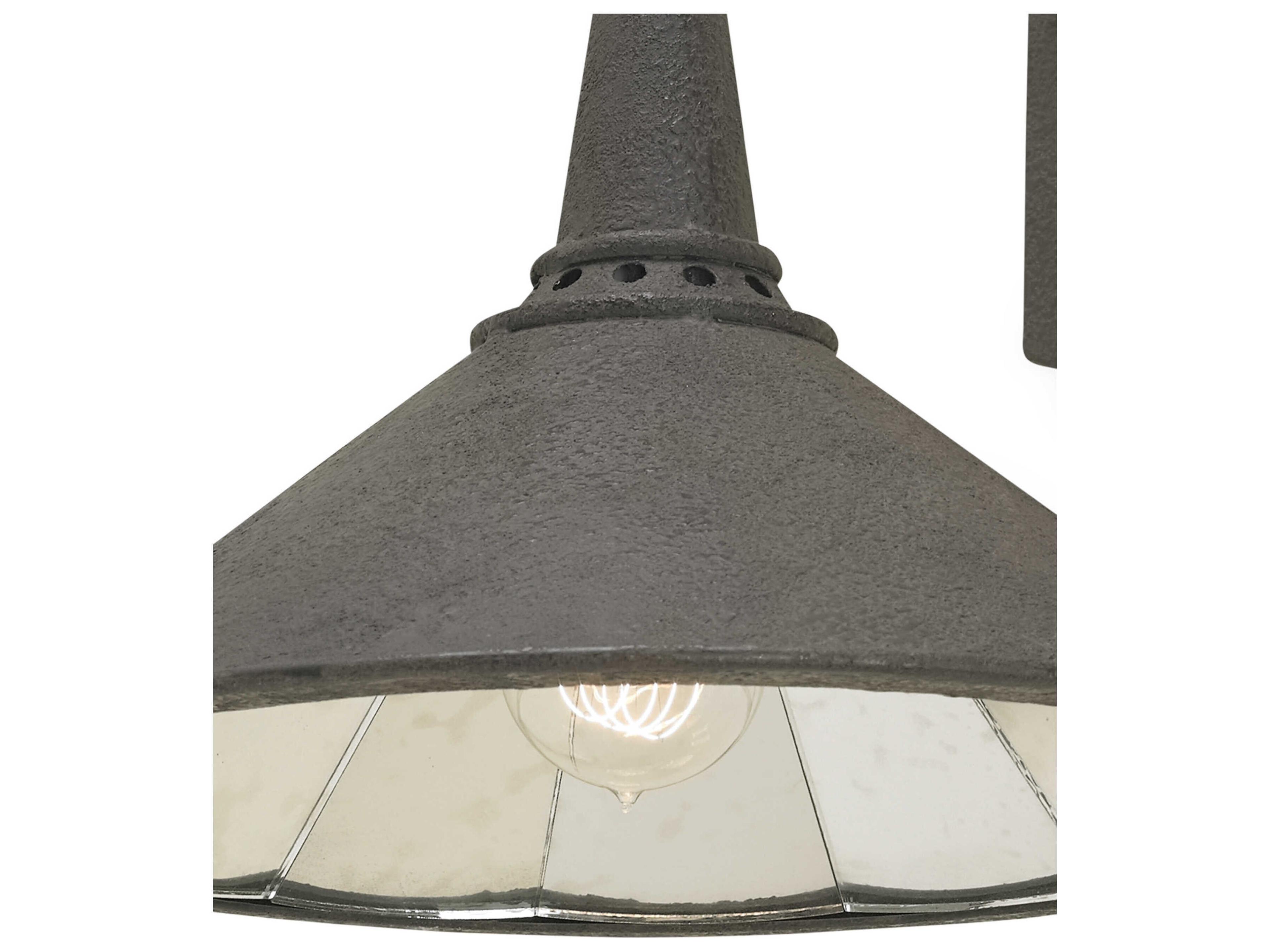 Currey & Company Market 1-Light Mole Black antique Mirror Wall Sconce