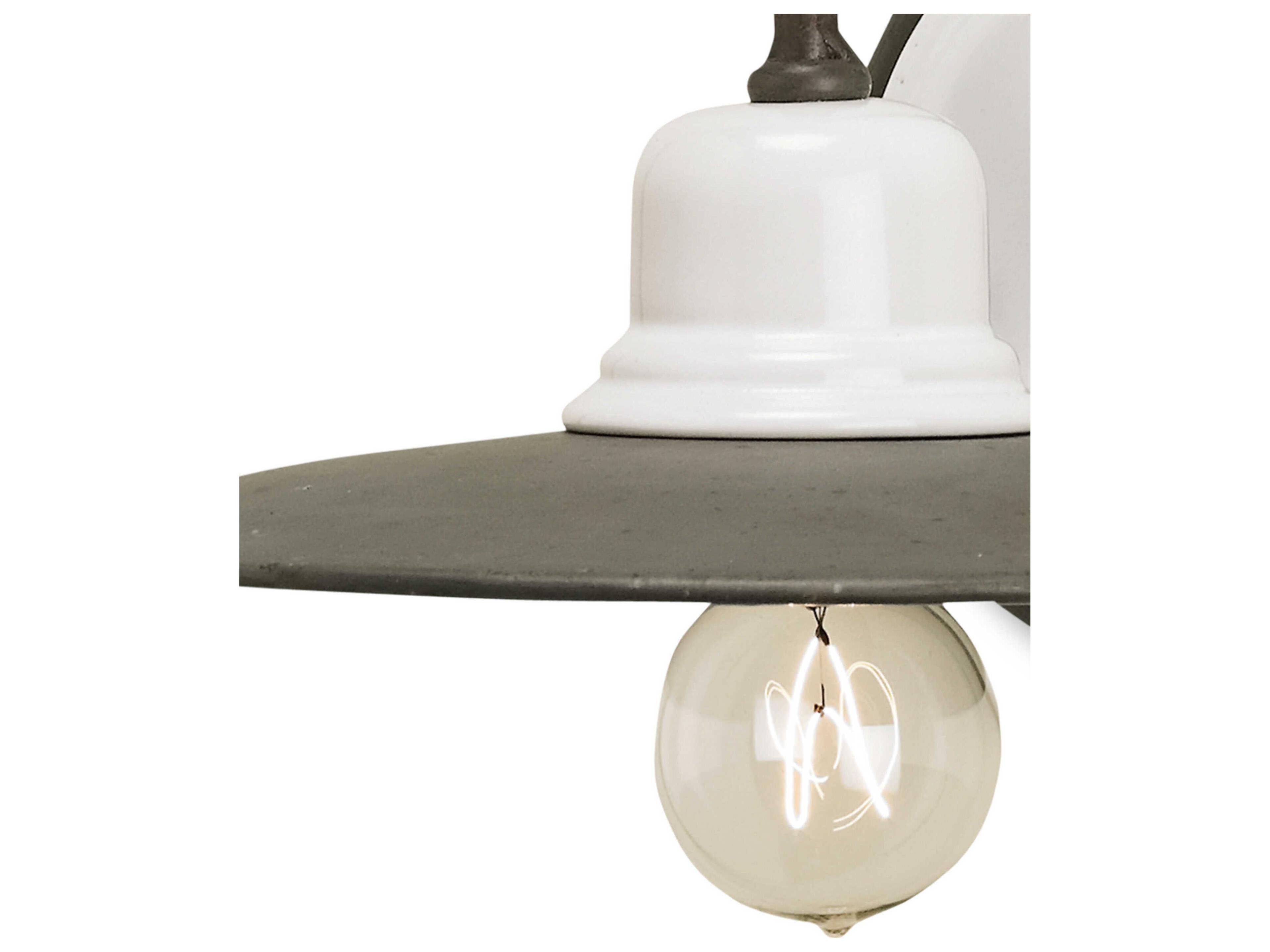 Currey & Company Eastleigh 1-Light Hiroshi Gray White Wall Sconce