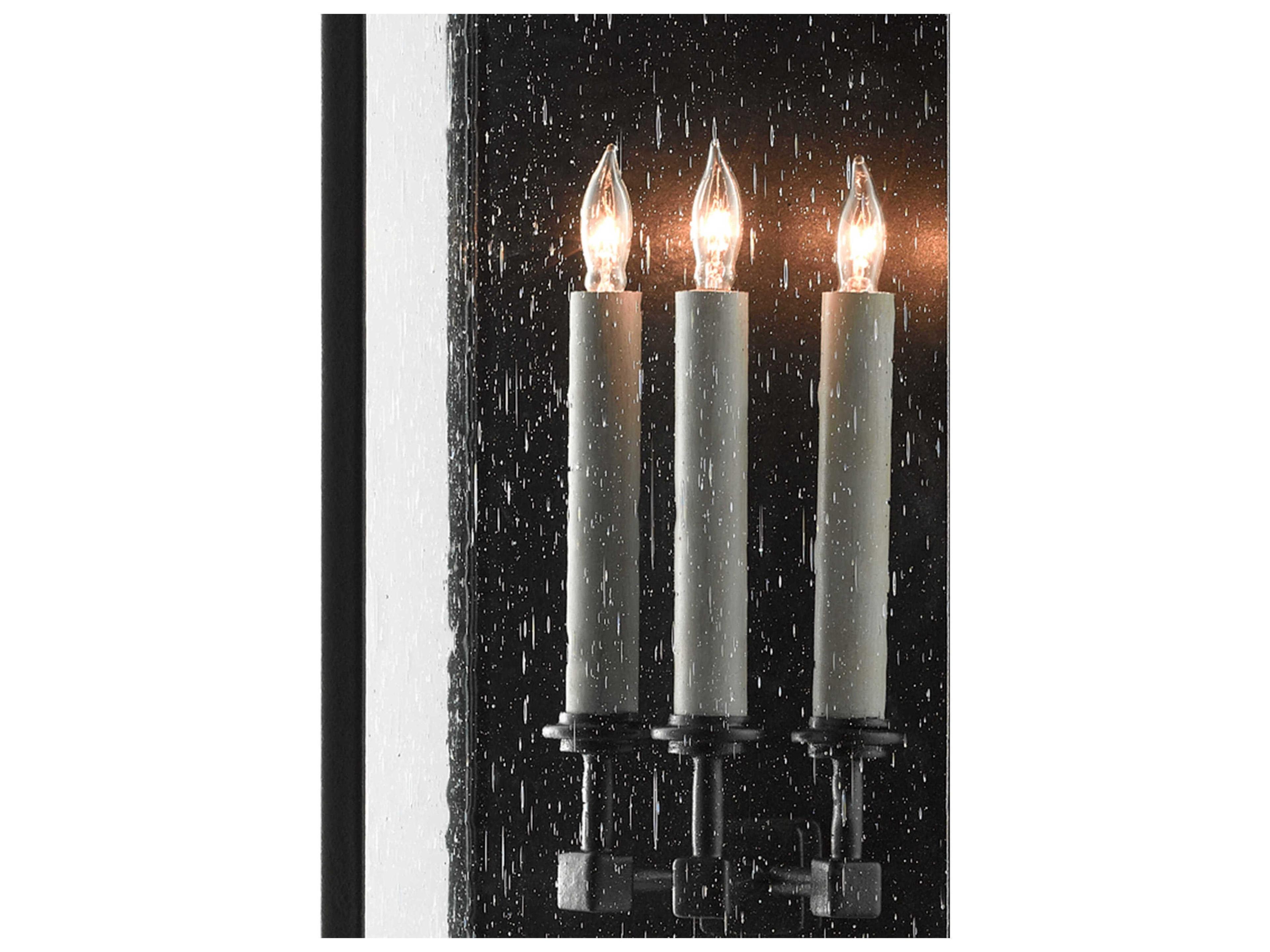 Currey & Company Tanzy 3 - Light Glass Outdoor Wall Light