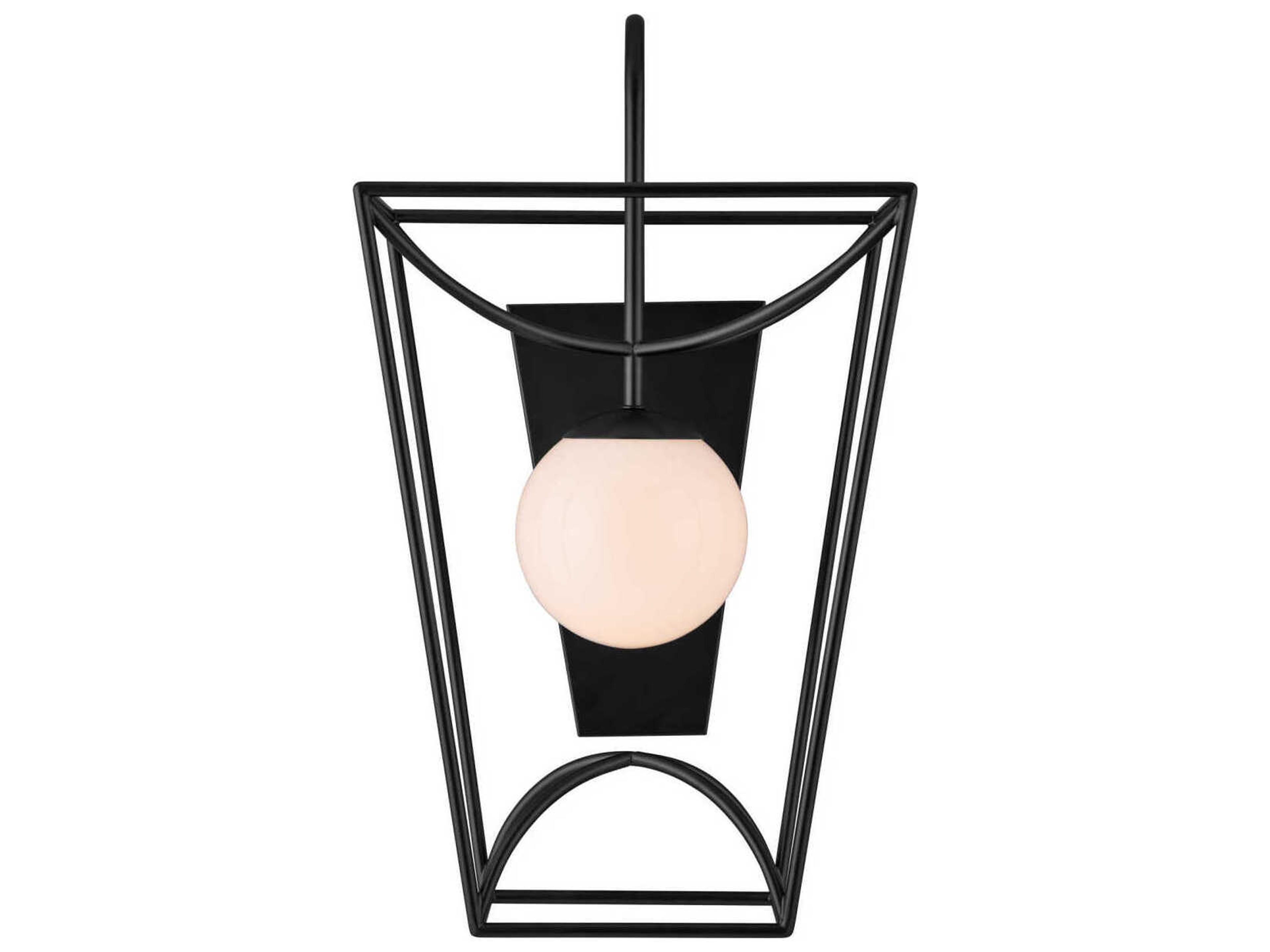 Currey & Company Rochefort 1-Light Black Wall Sconce