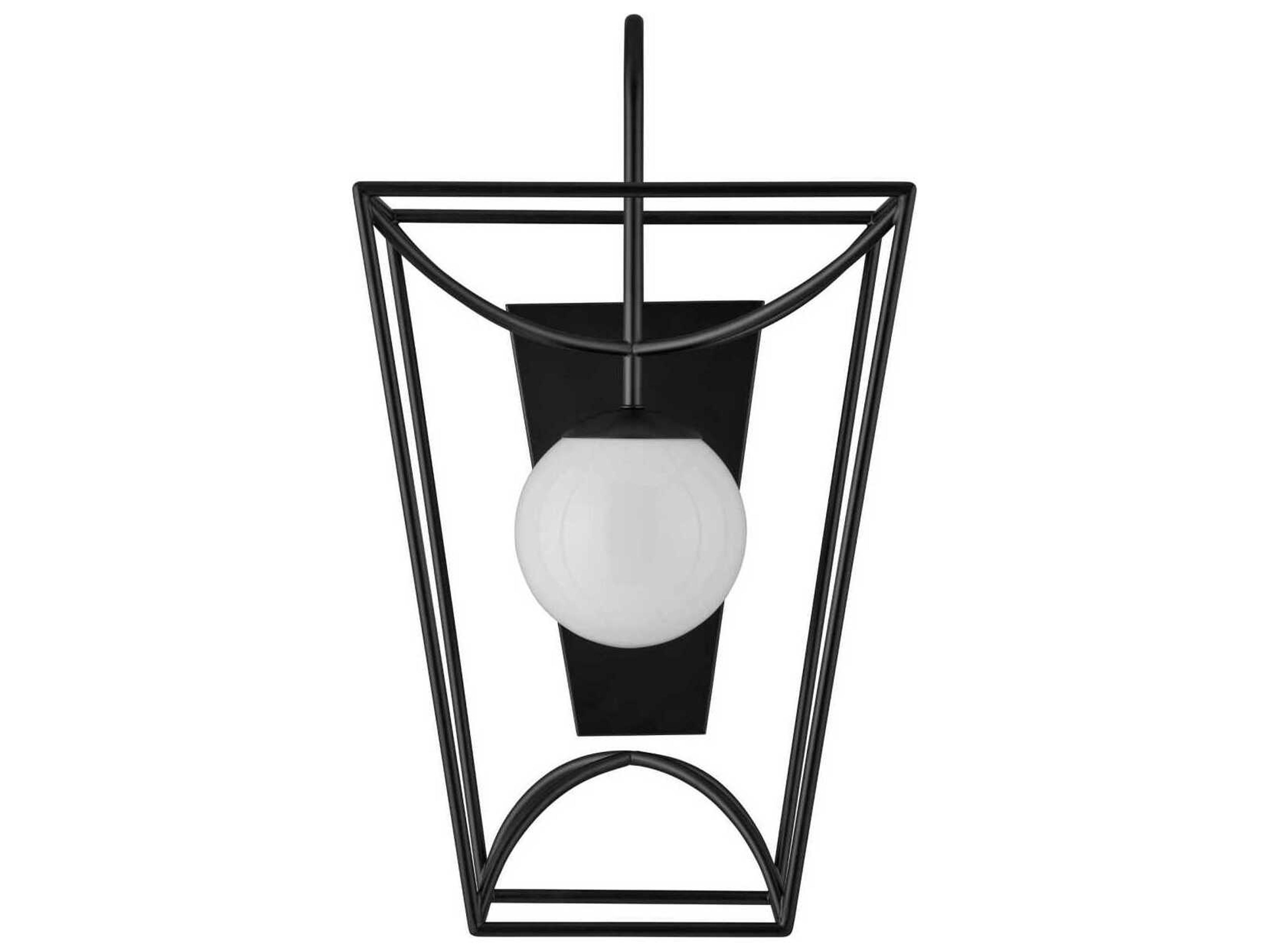 Currey & Company Rochefort 1-Light Black Wall Sconce