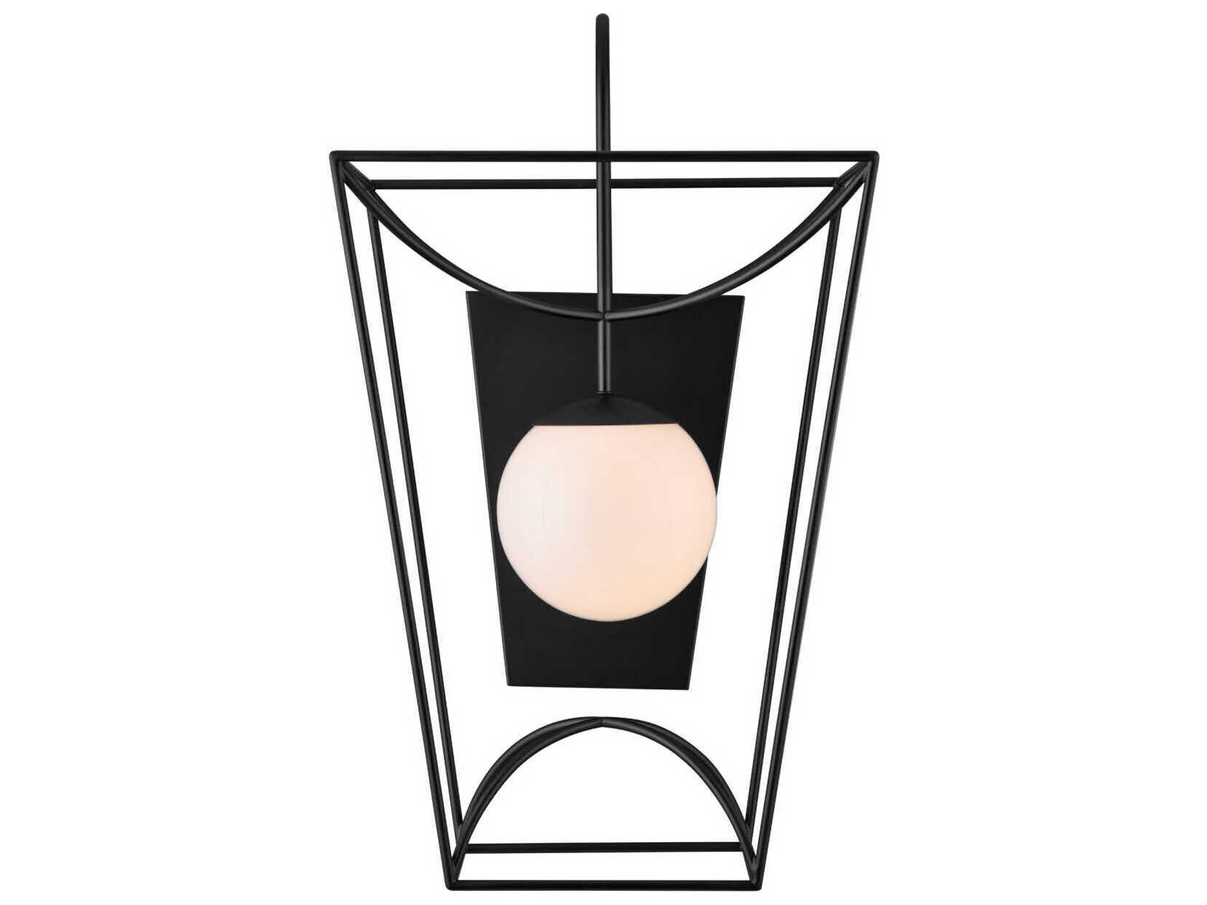 Currey & Company Rochefort 1-Light Black Wall Sconce