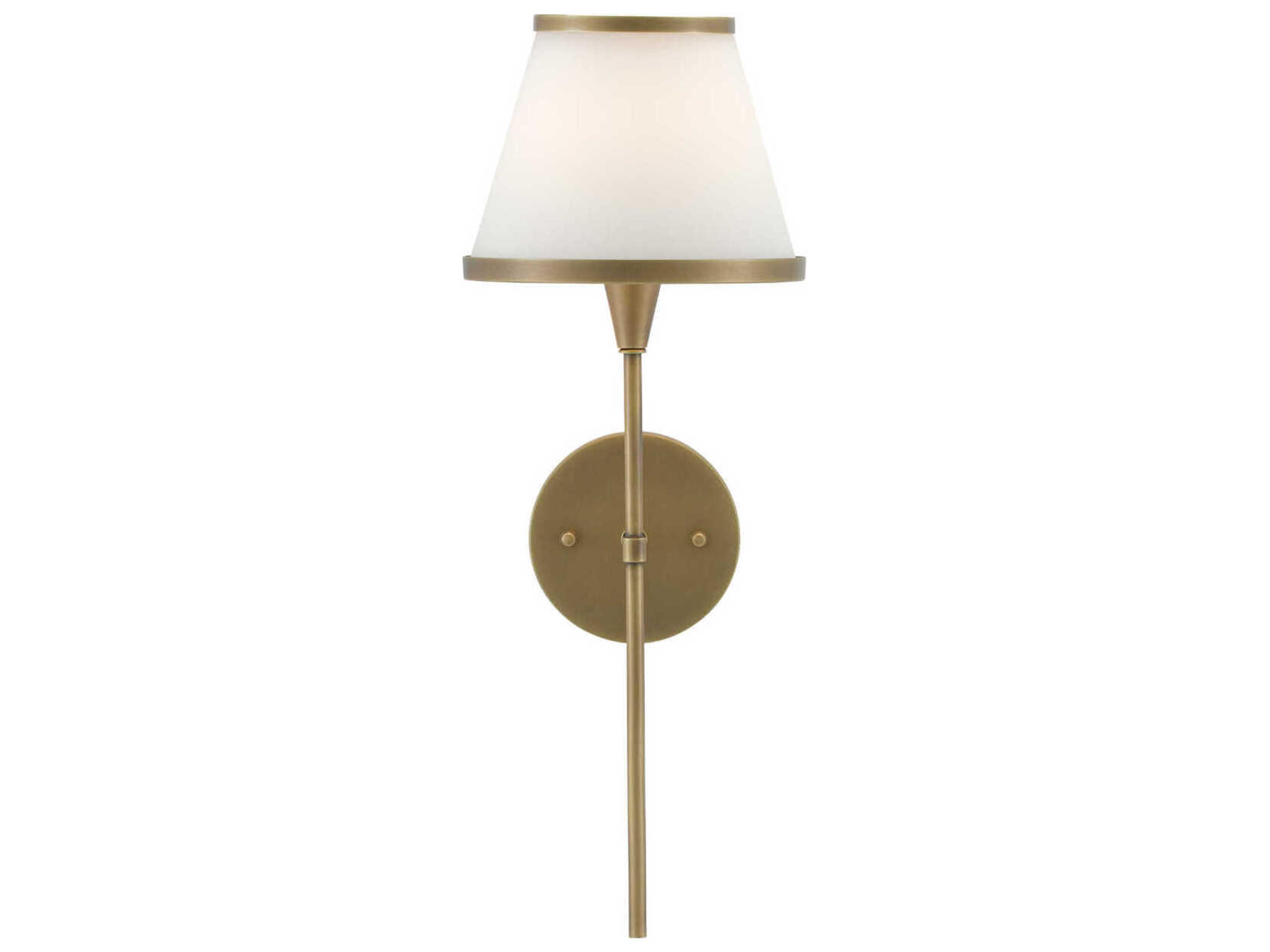 Currey & Company Brimsley 1-Light Antique Brass Glass Wall Sconce