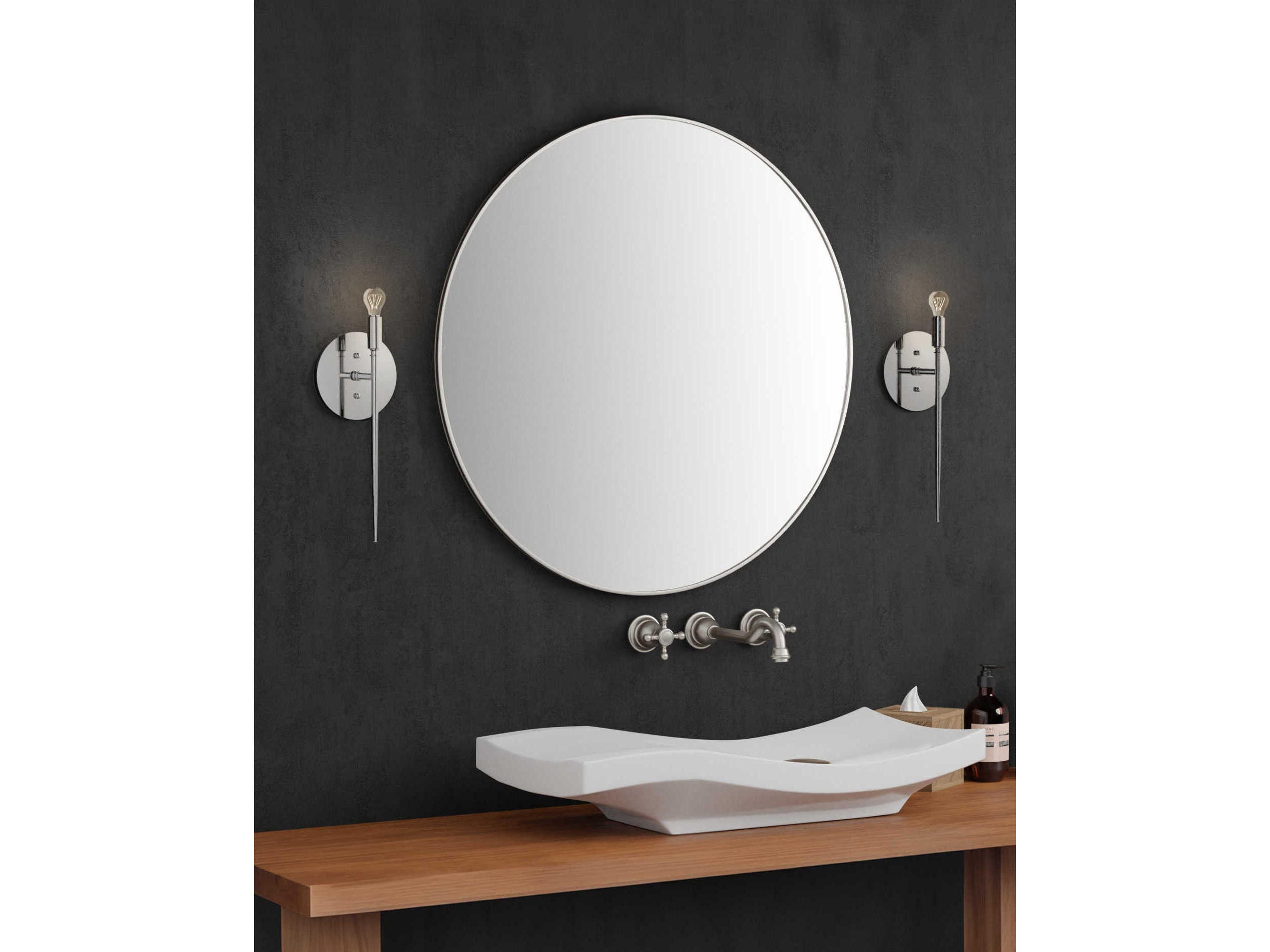 Currey & Company Bel 1-Light Polished Nickel Wall Sconce