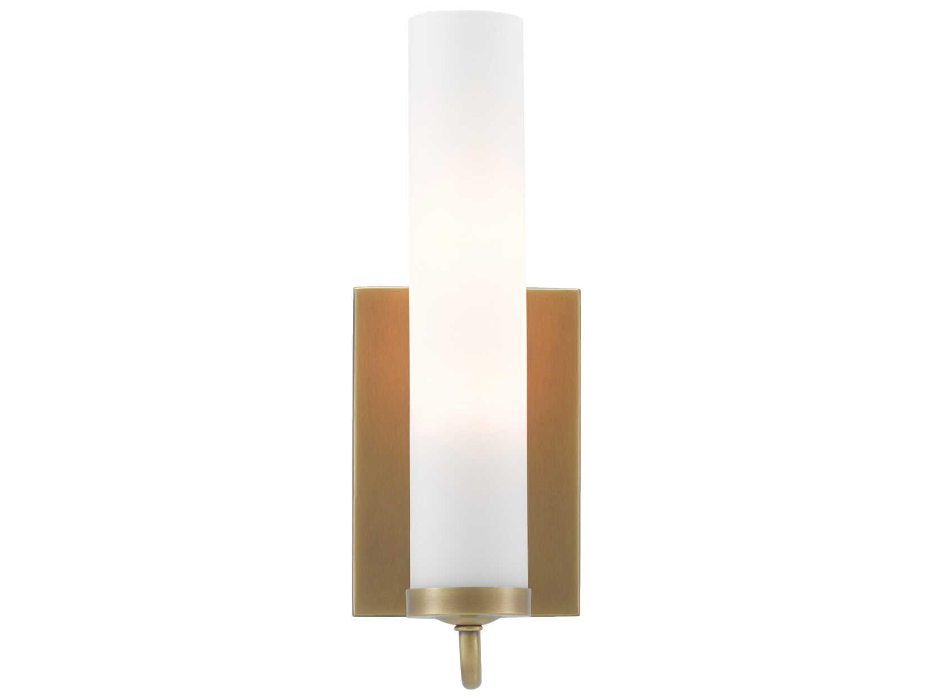 Currey & Company Brindisi 1-Light Antique Brass Glass Wall Sconce