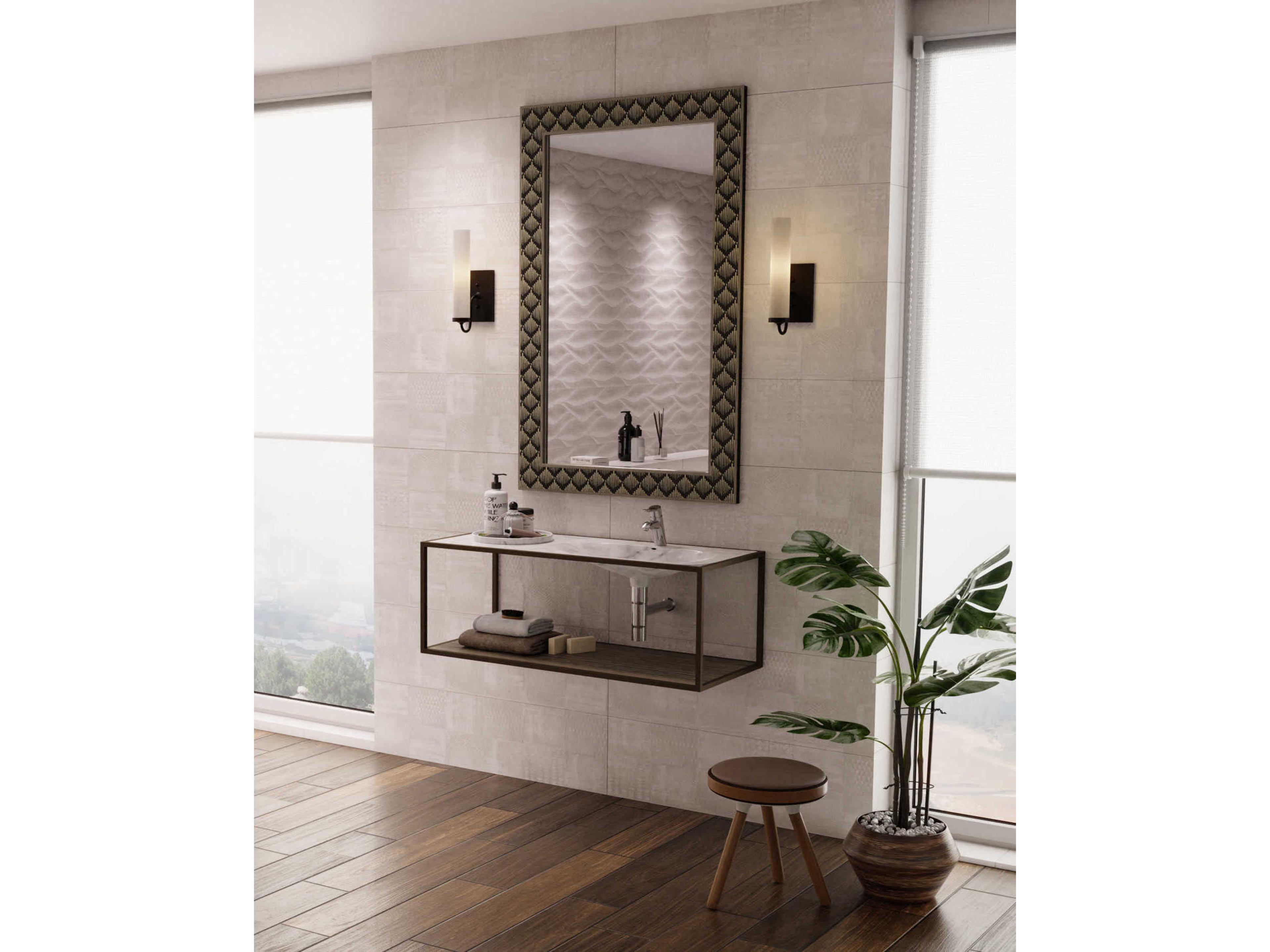 Currey & Company Brindisi 1-Light Oil Rubbed Bronze Glass Wall Sconce