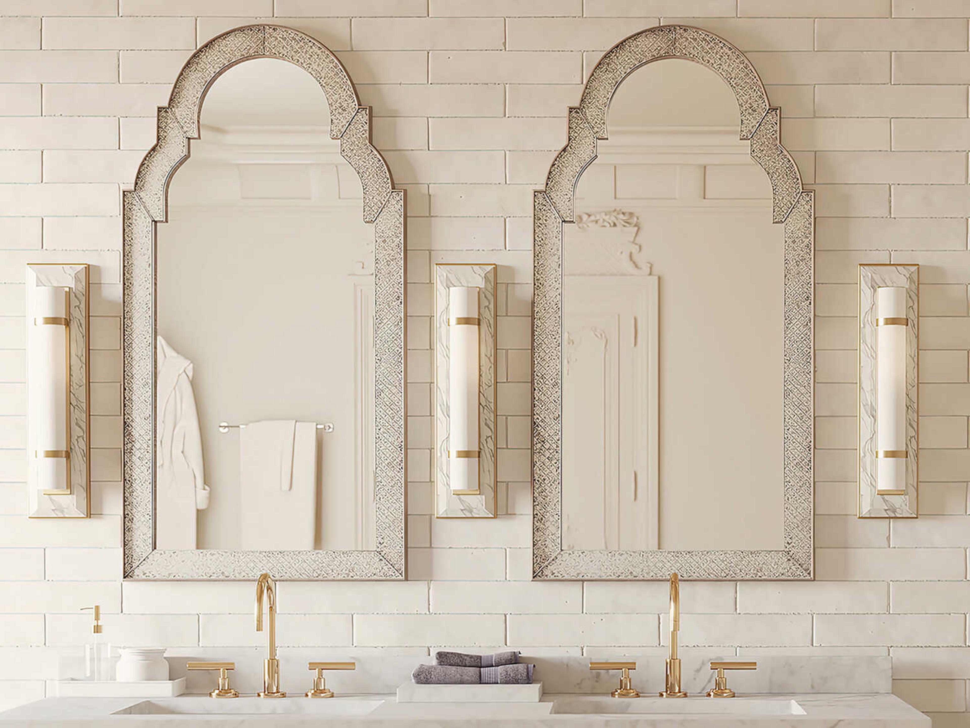 Currey & Company Bruneau 1-Light Natural Alabaster Antique Brass White Glass Wall Sconce