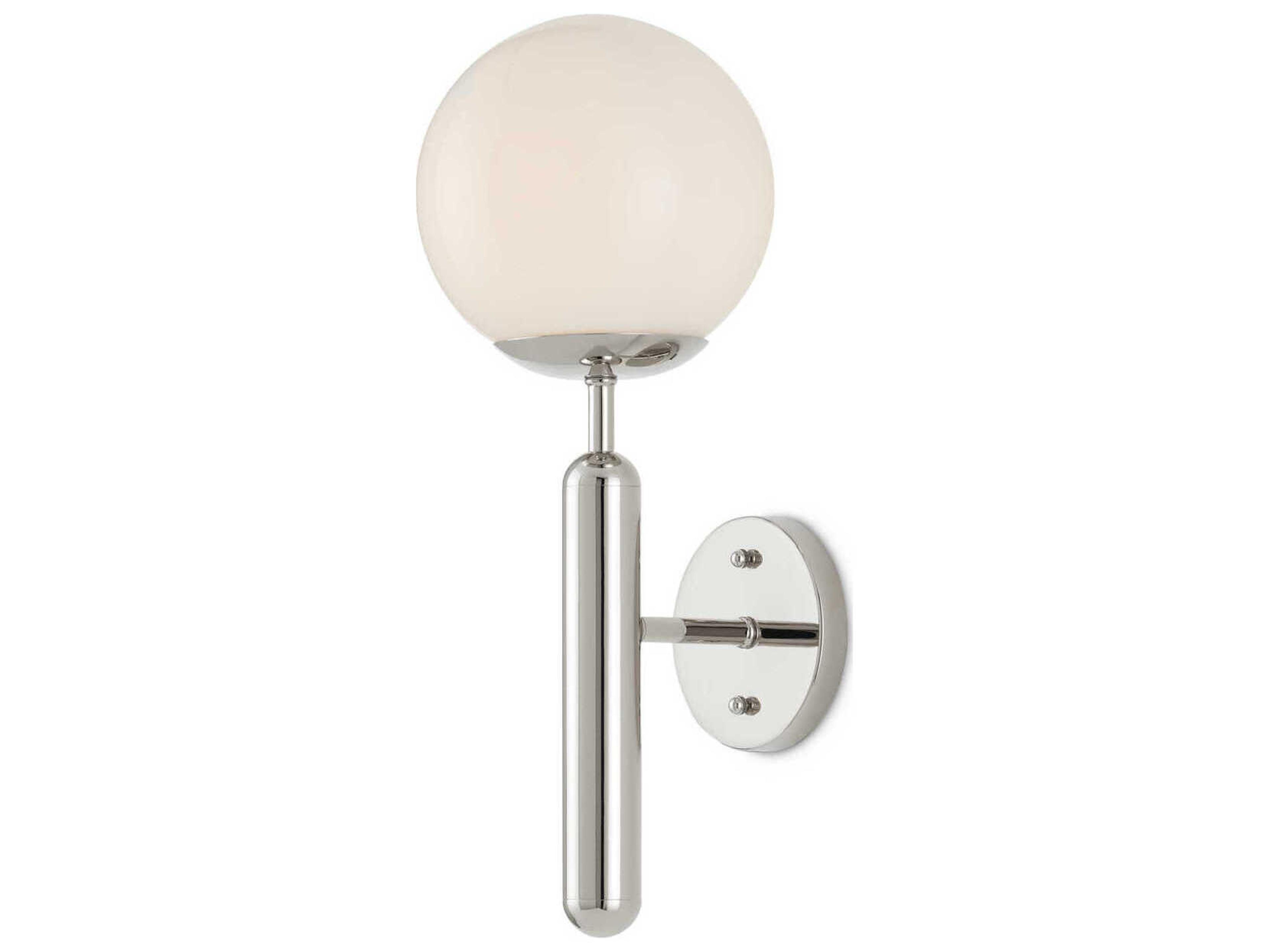 Barbican 1-Light Polished Nickel Glass Wall Sconce