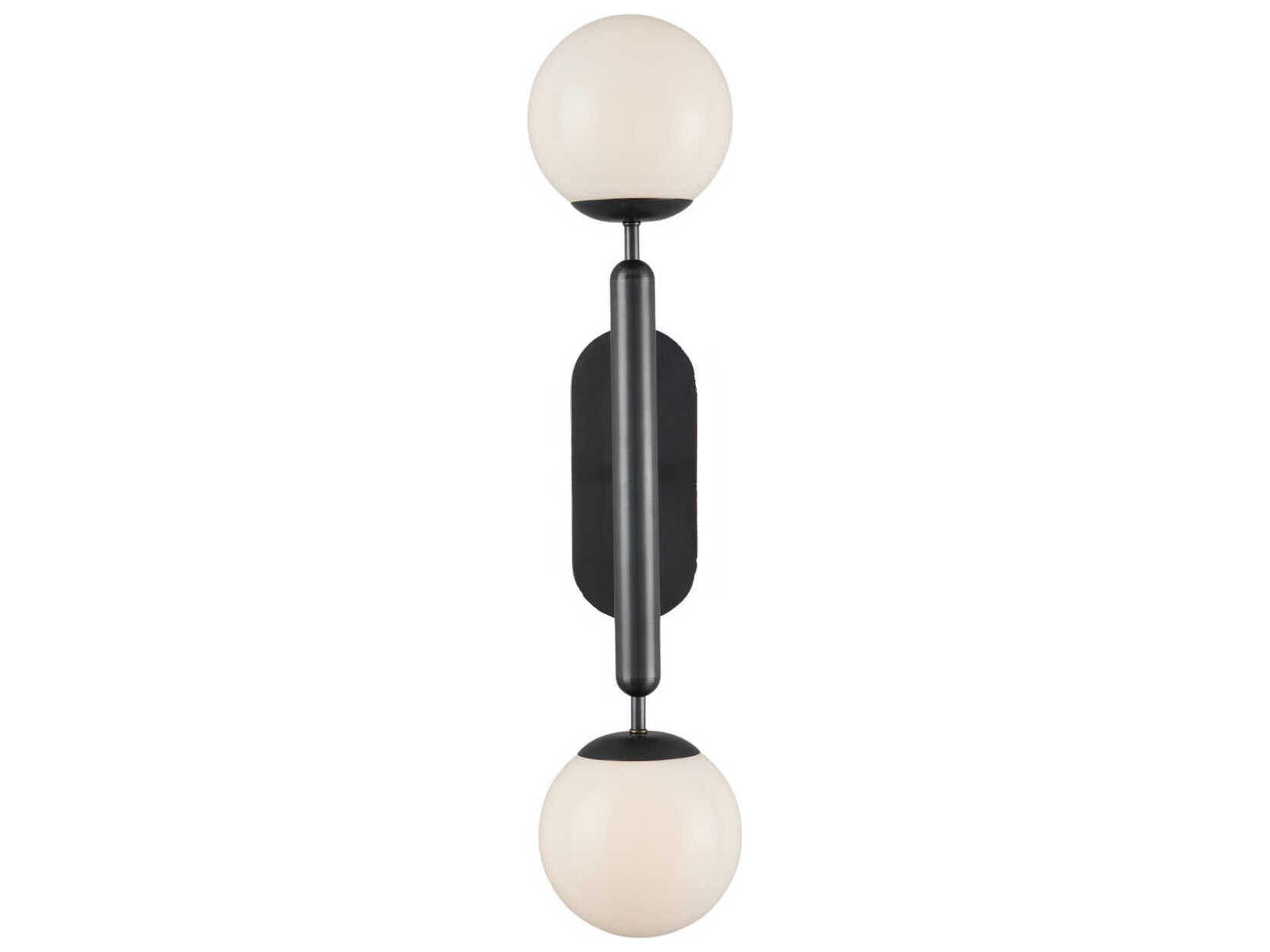 Currey & Company Barbican 2-Light Oil Rubbed Bronze Glass Wall Sconce