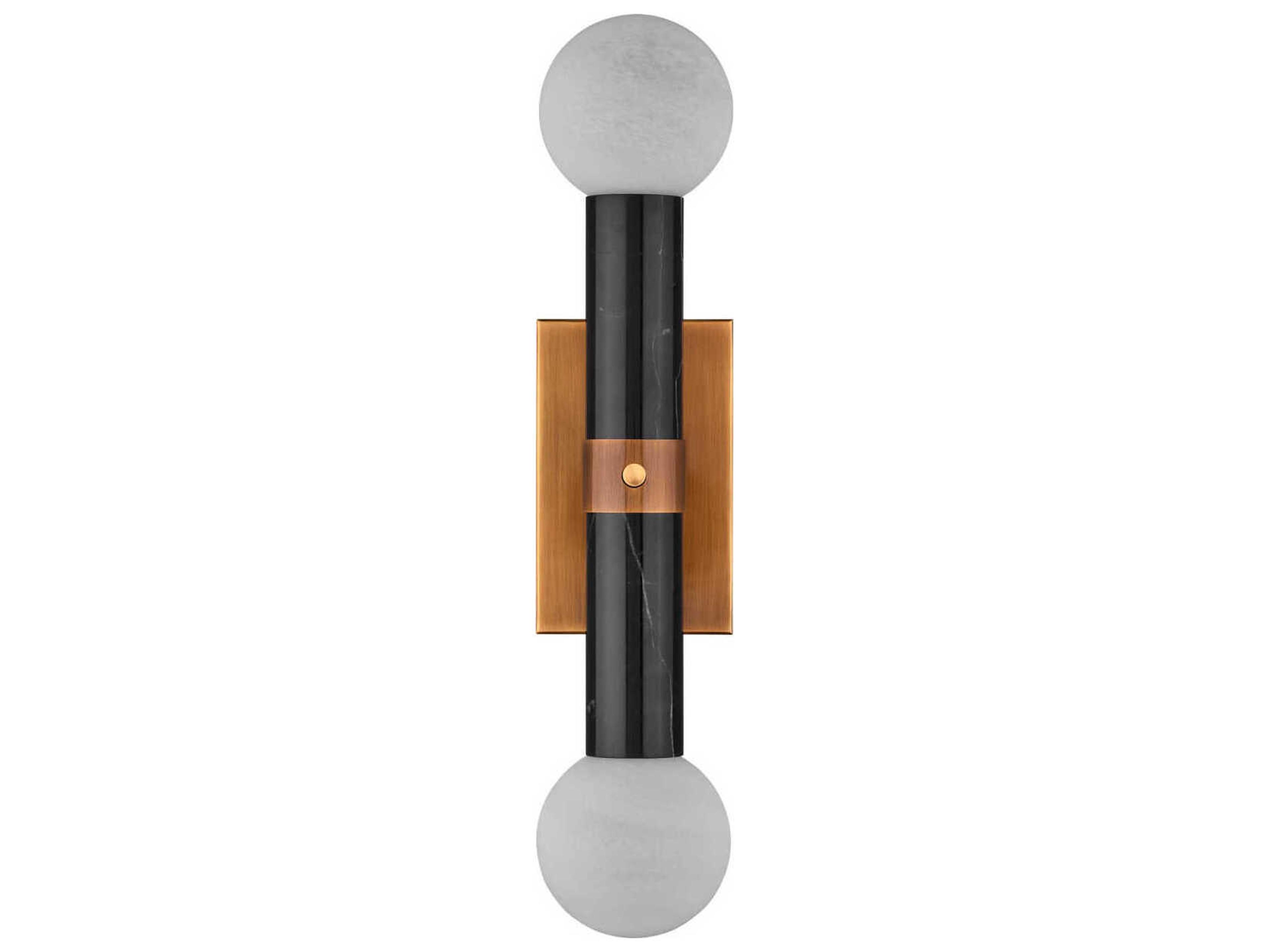 Currey & Company Beatrix 2-Light Black Antique Brass Wall Sconce