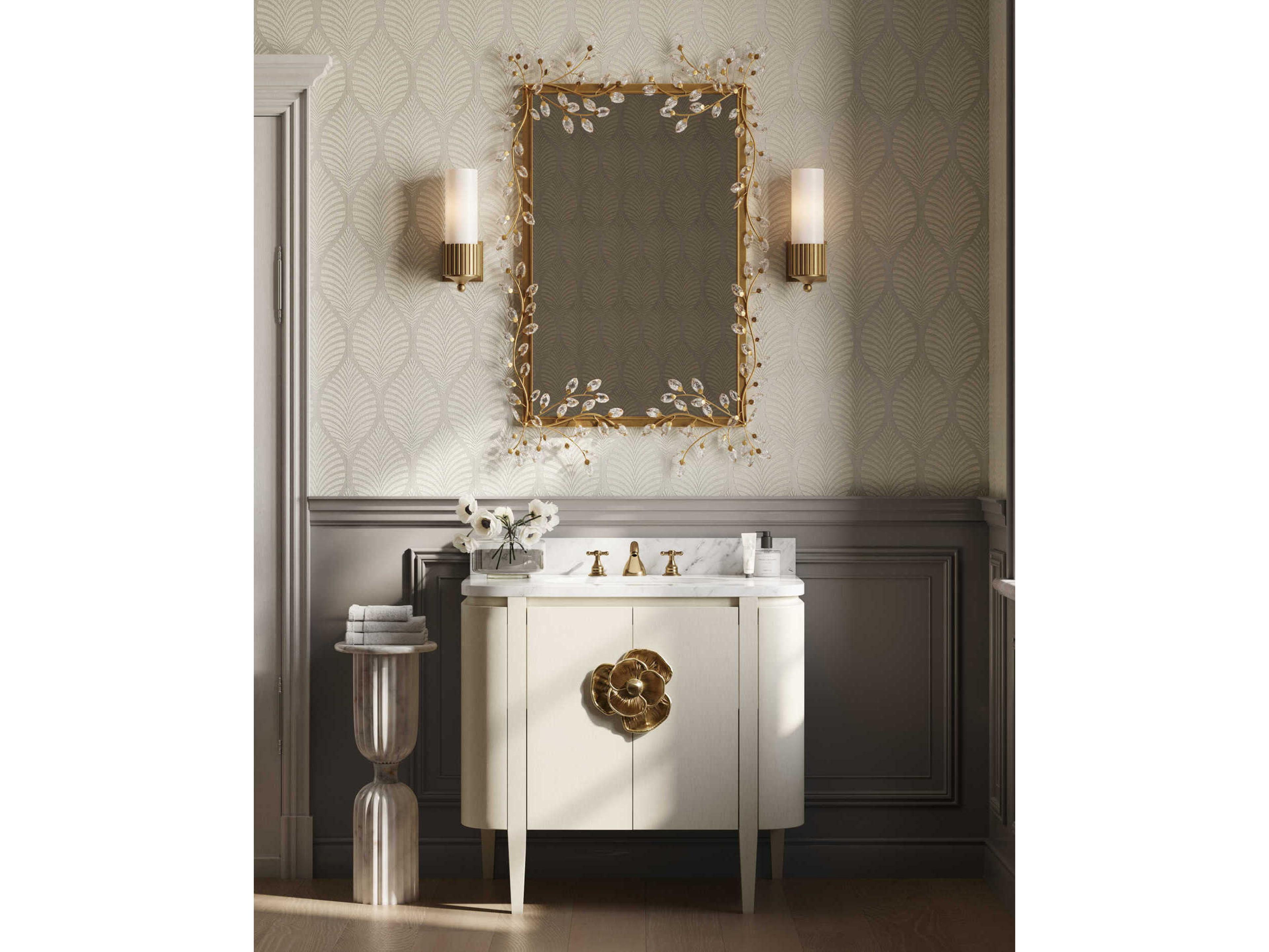 Currey & Company Bryce 1-Light Gold Wall Sconce