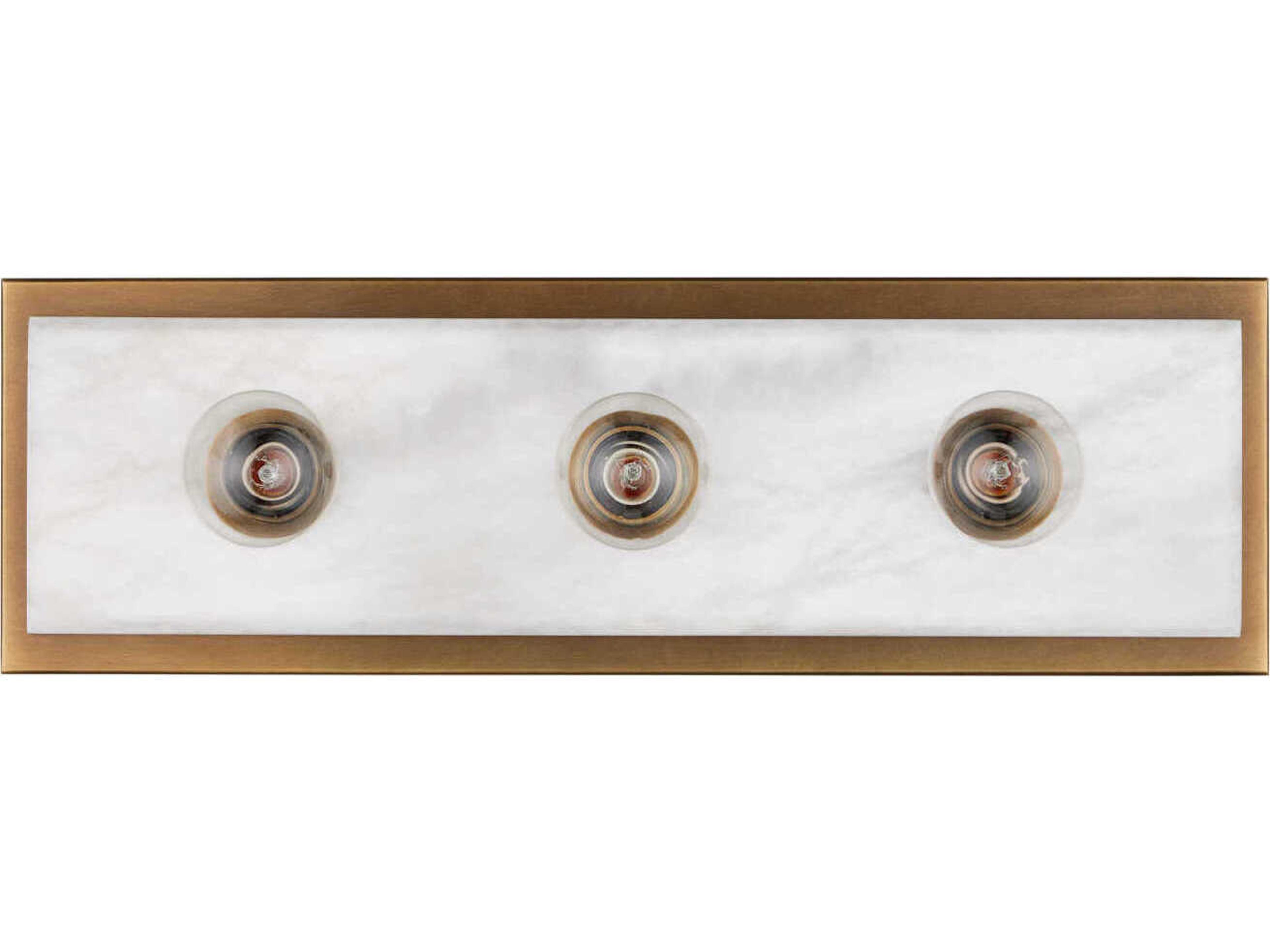 Currey & Company Berdine 3-Light Natural Antique Brass Vanity Light