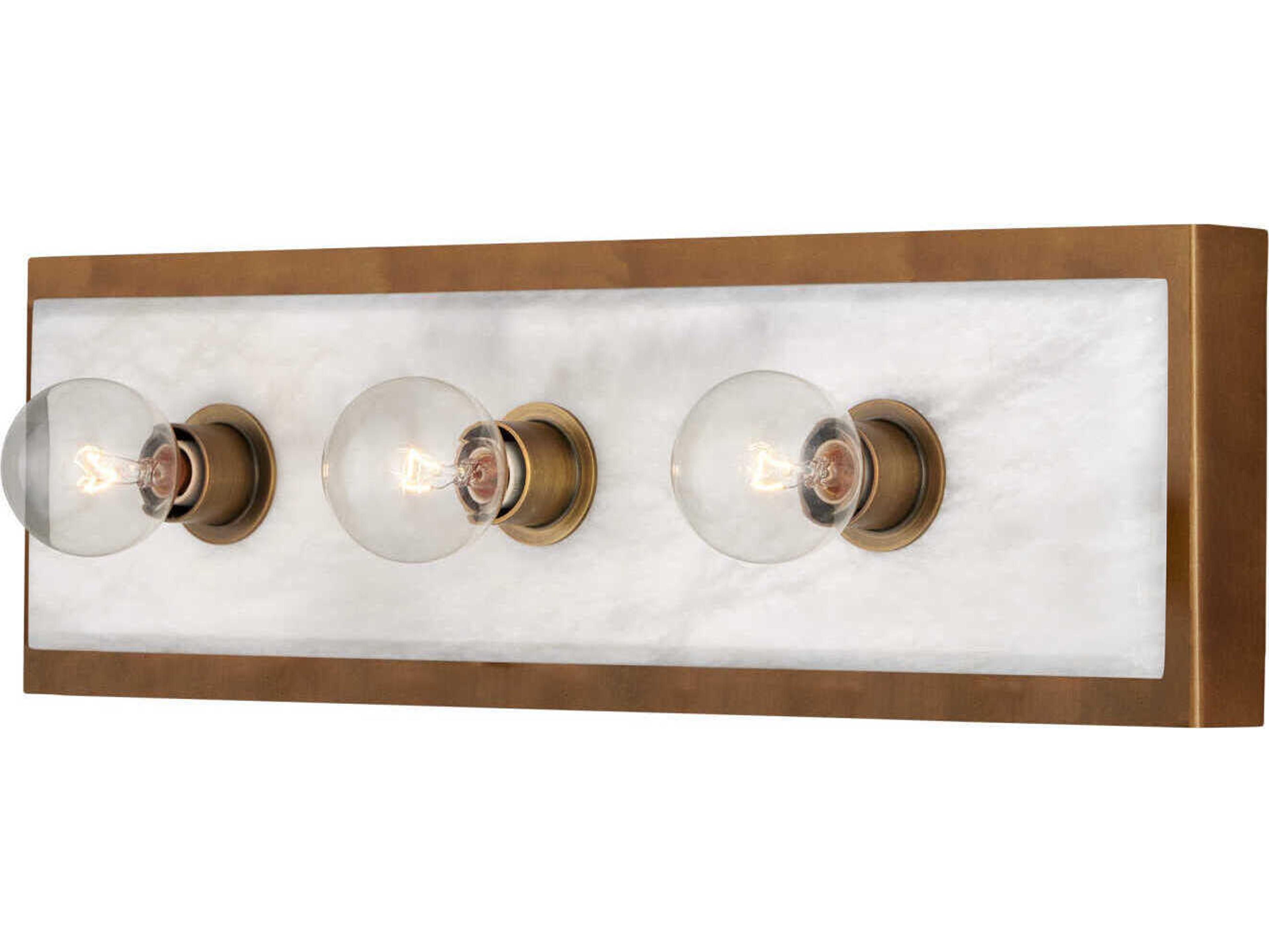 Currey & Company Berdine 3-Light Natural Antique Brass Vanity Light