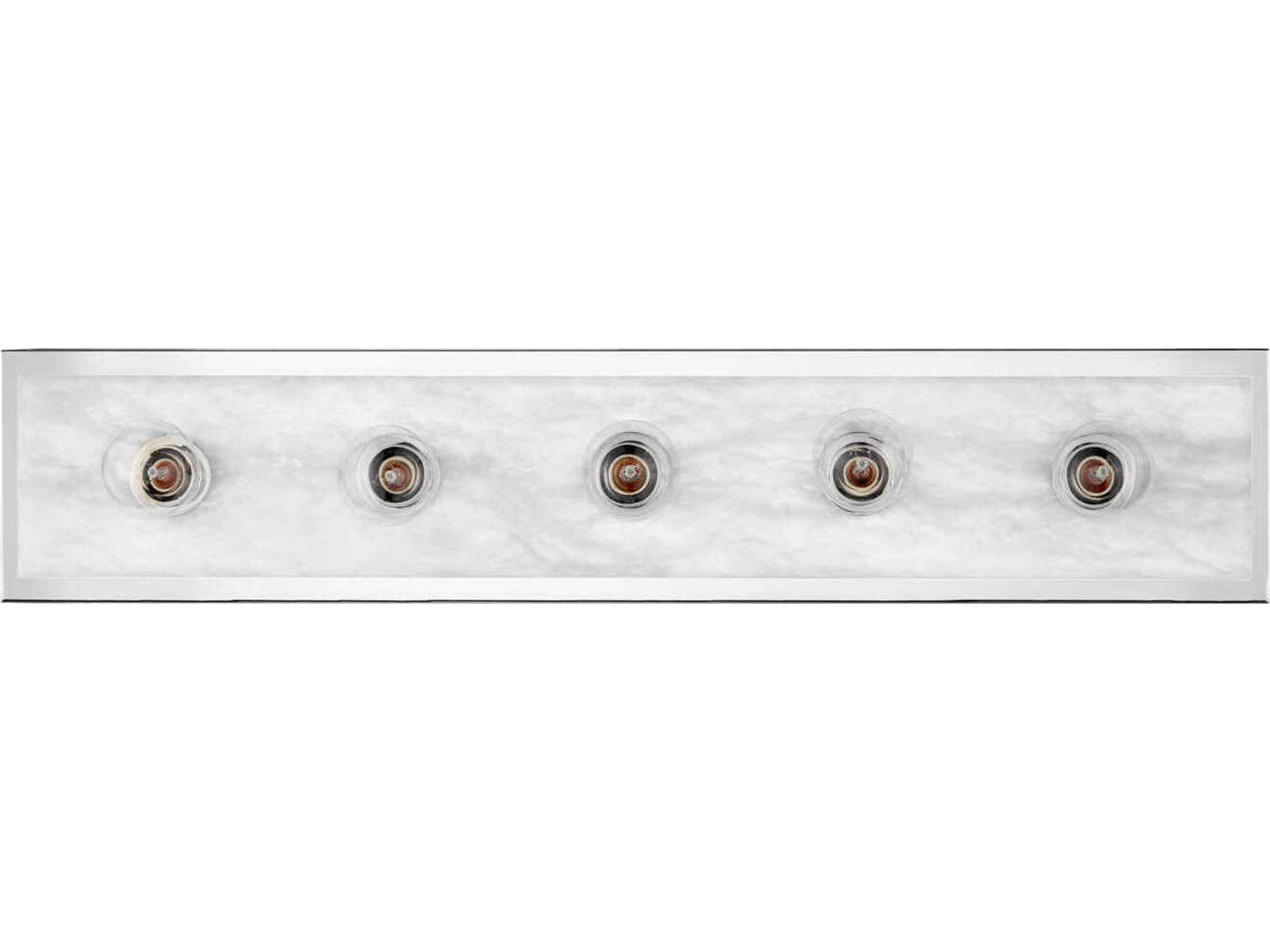 Currey & Company Berdine 5-Light Natural Polished Nickel Vanity Light