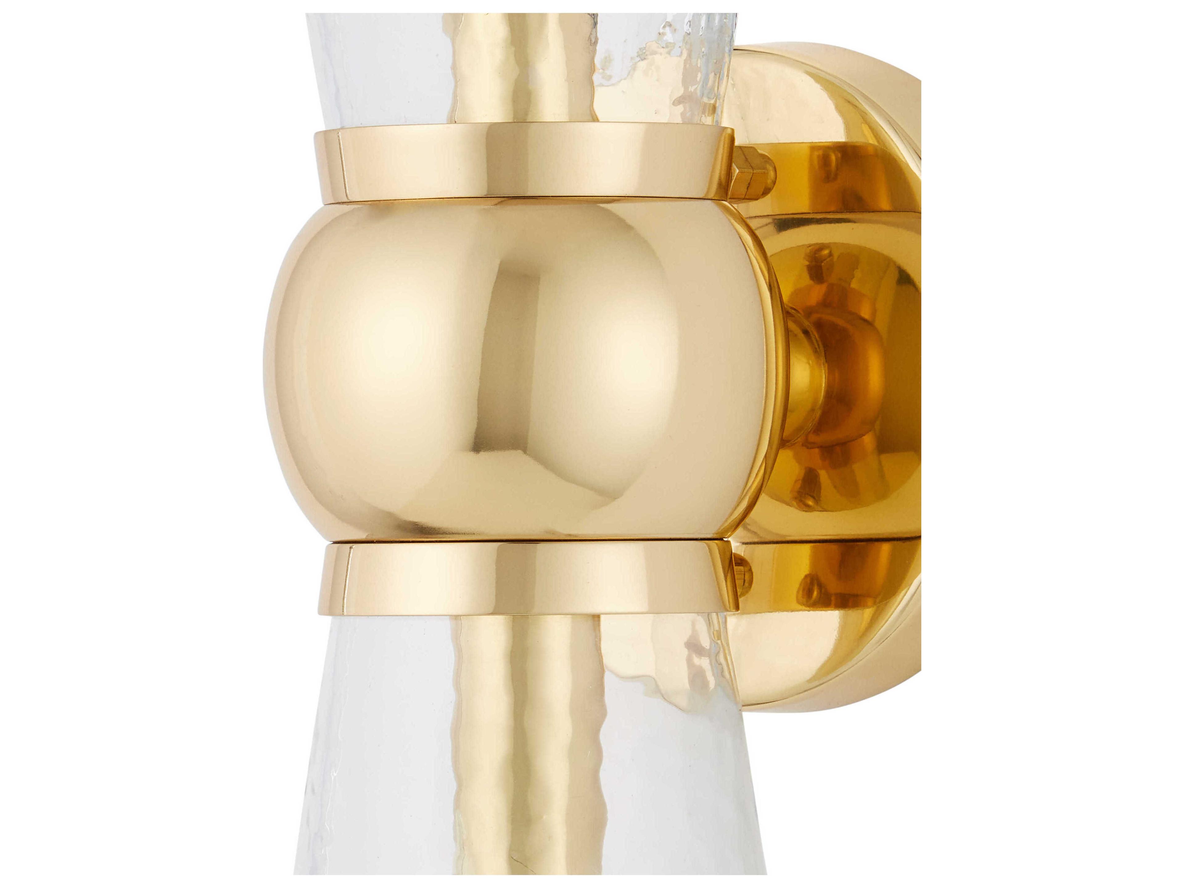 Currey & Company Byford 2-Light Polished Brass Wall Sconce