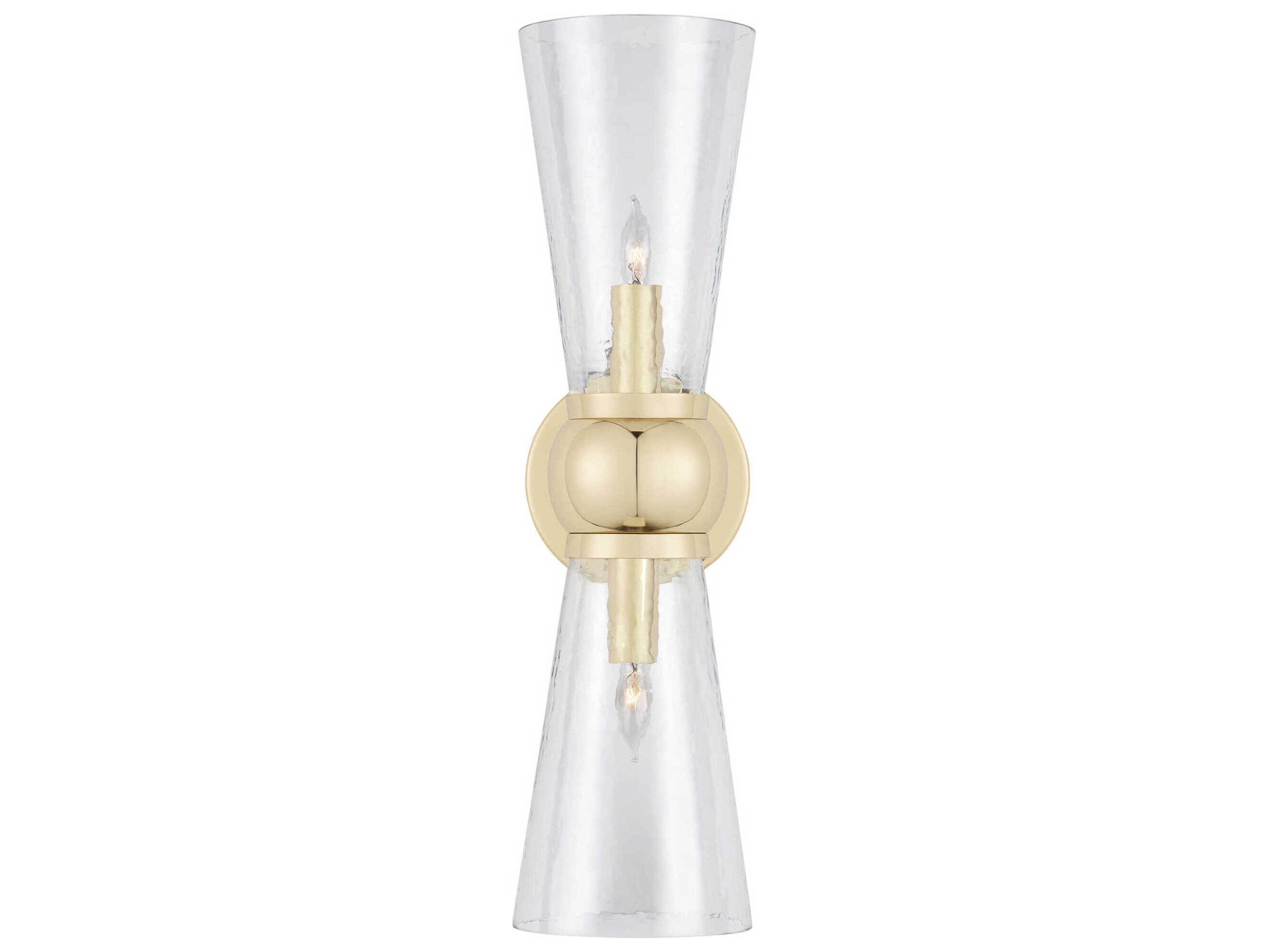 Currey & Company Byford 2-Light Polished Brass Wall Sconce