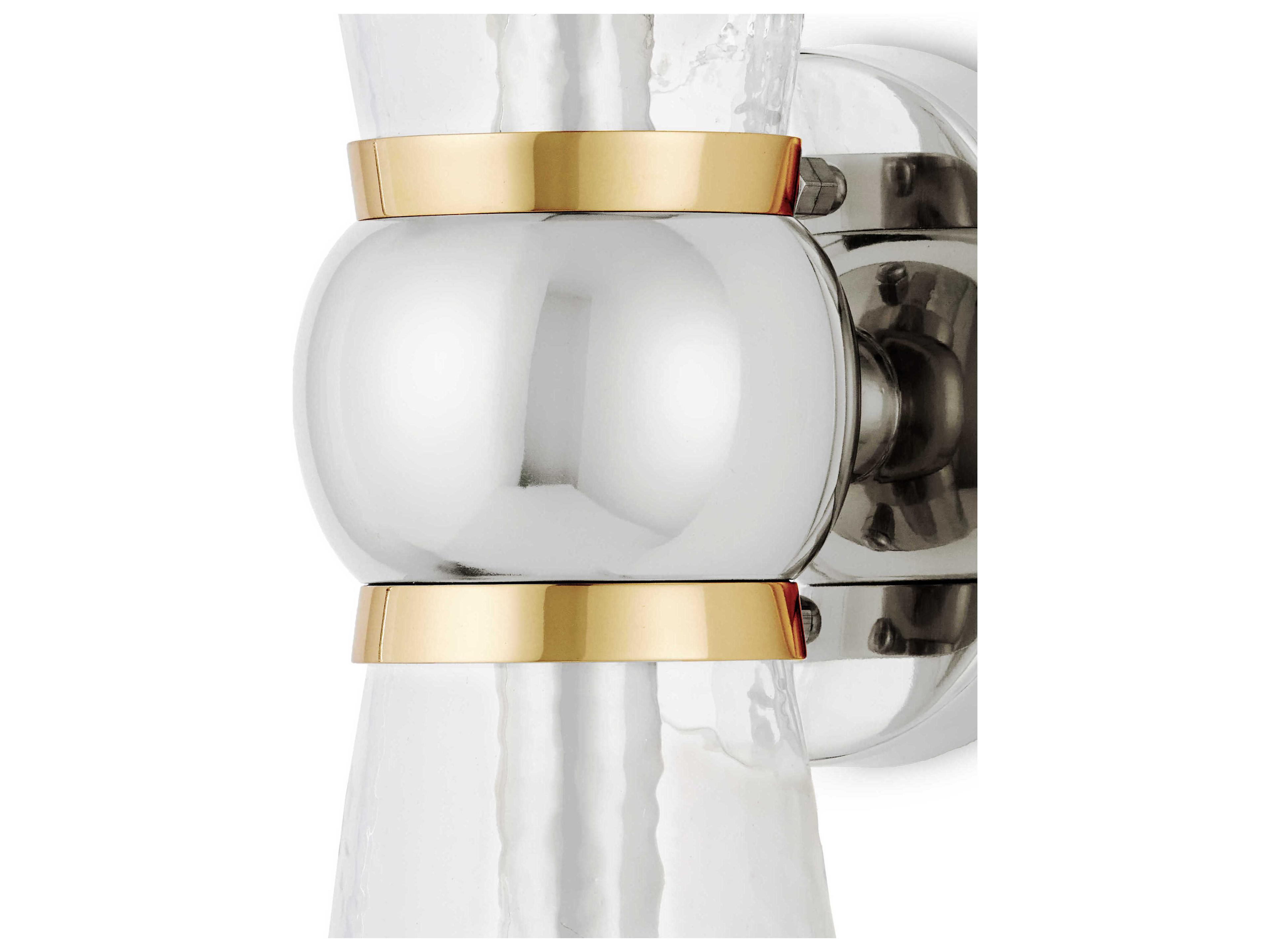 Currey & Company Byford 2-Light Polished Silver Wall Sconce