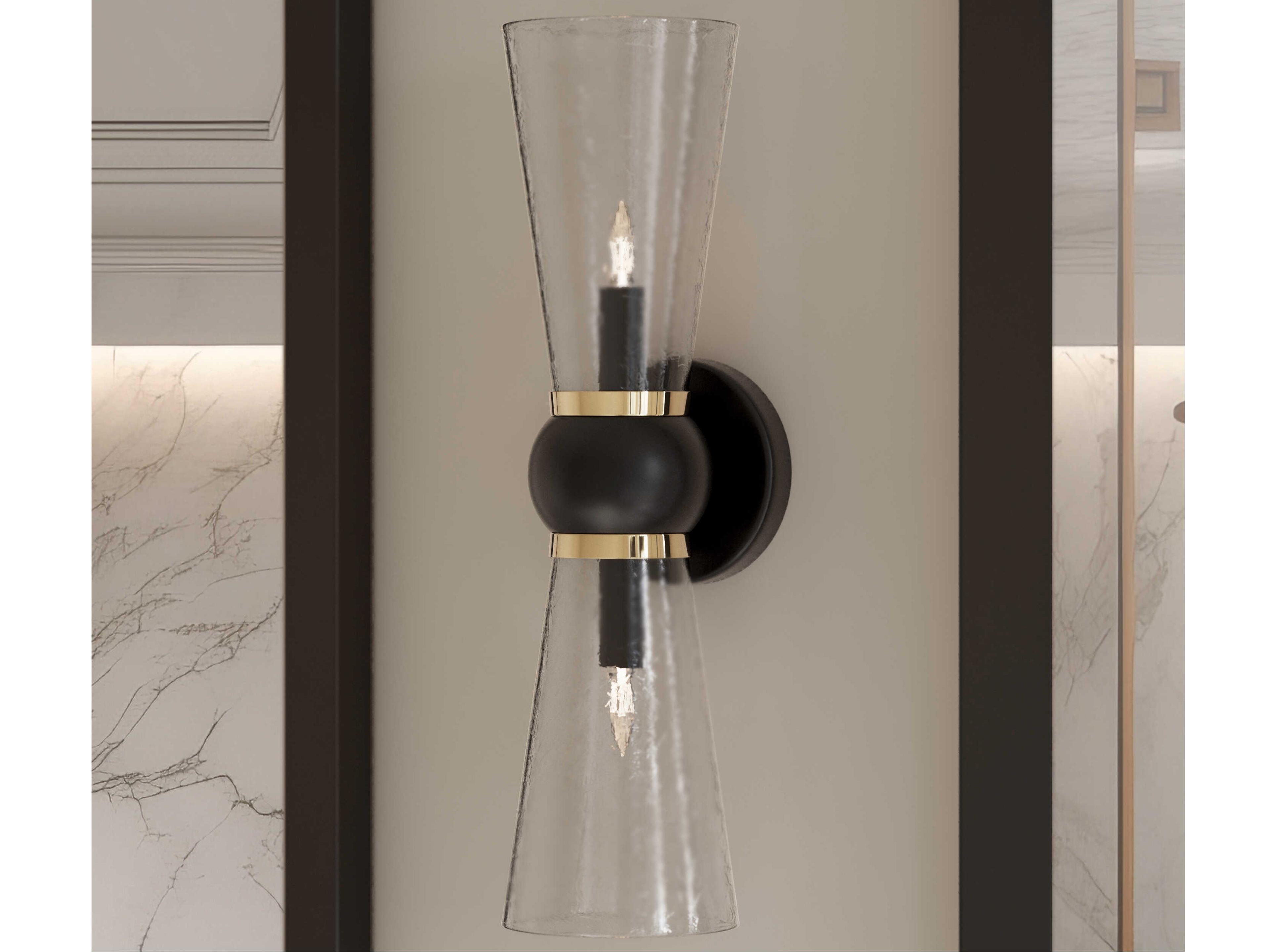 Currey & Company Byford 2-Light Satin Bronze Wall Sconce