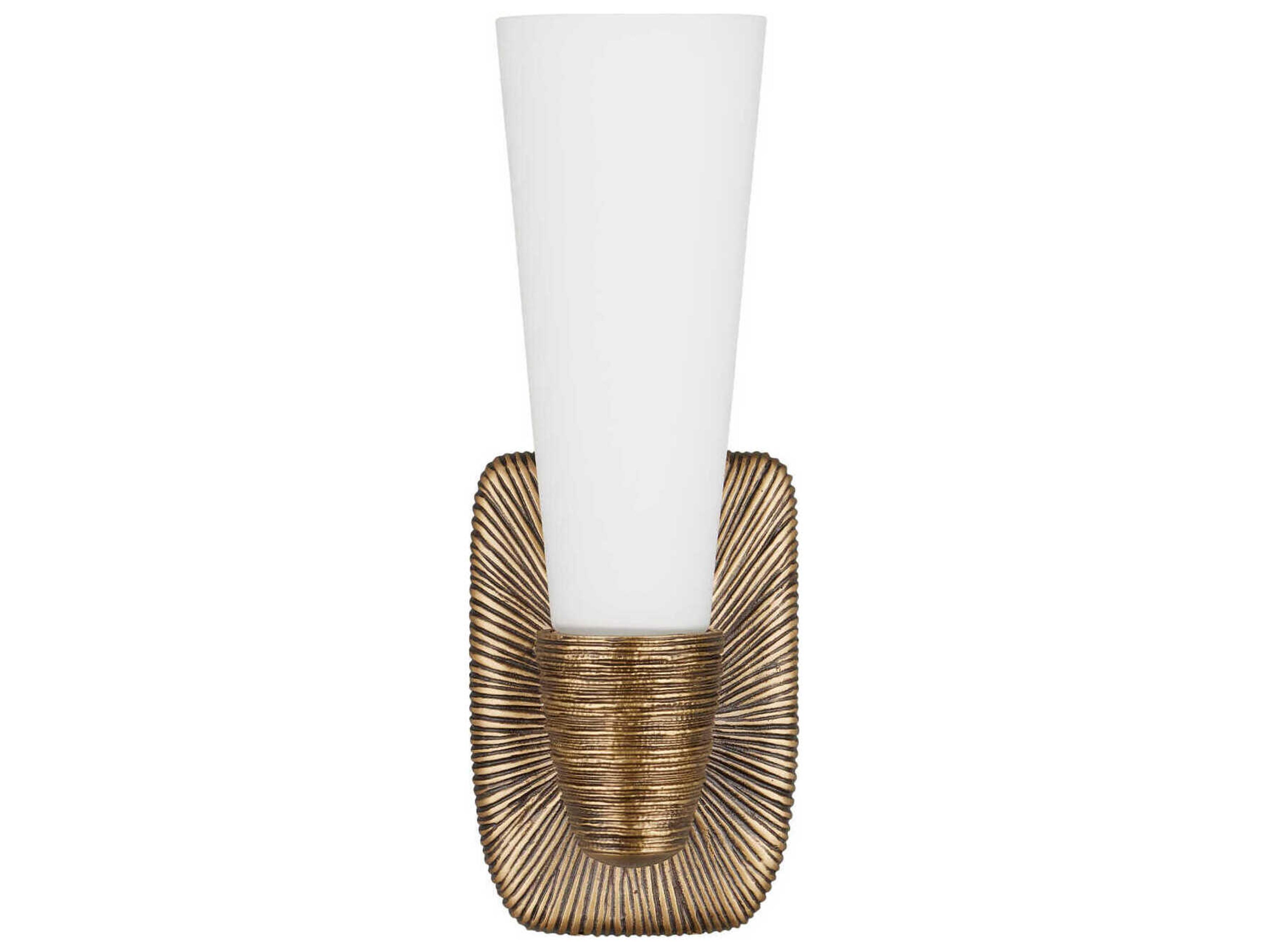 Currey & Company Bonaz 1-Light Antique Brass Wall Sconce