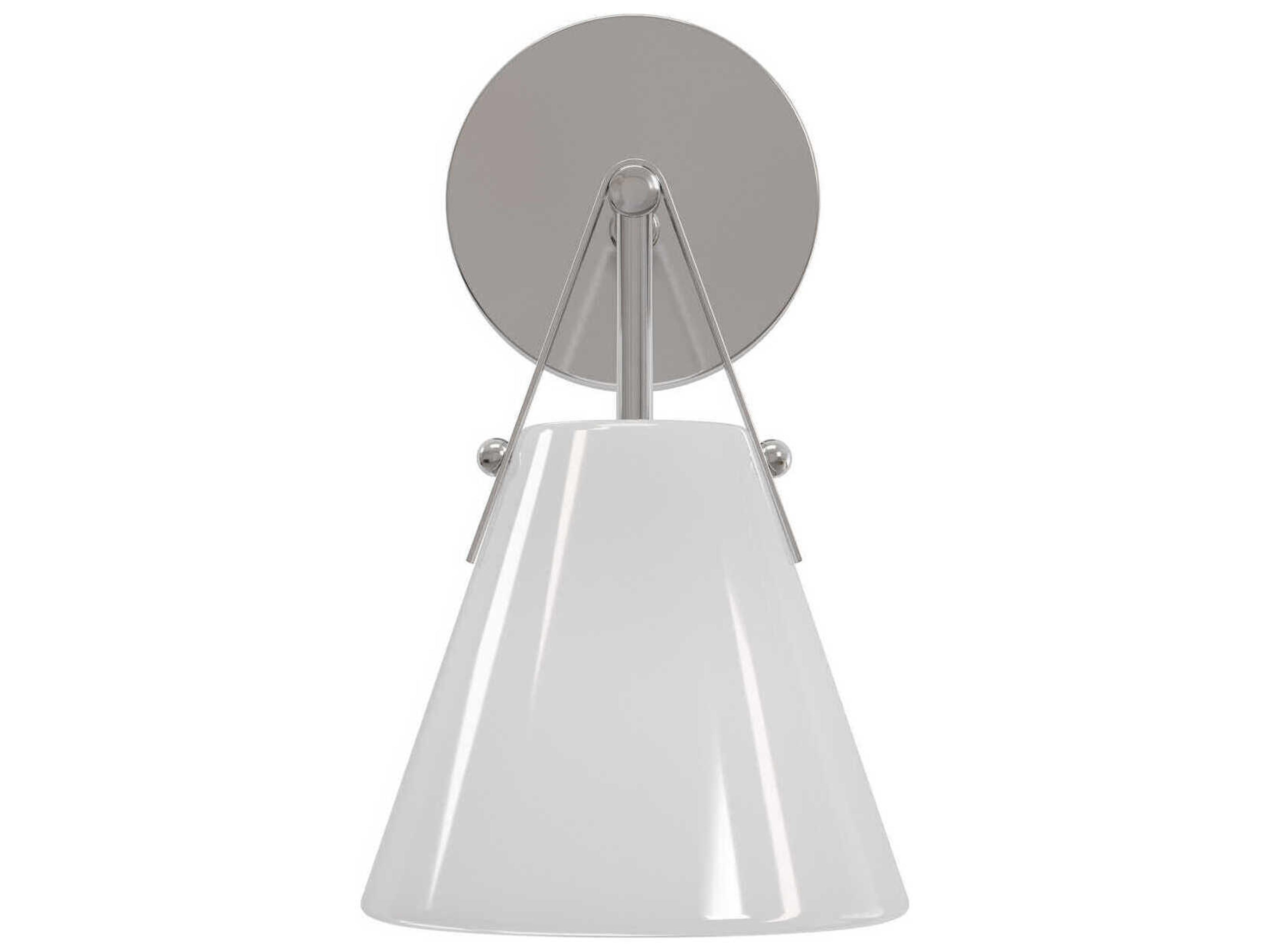 Currey & Company Bronwen 1-Light Polished Nickel Wall Sconce