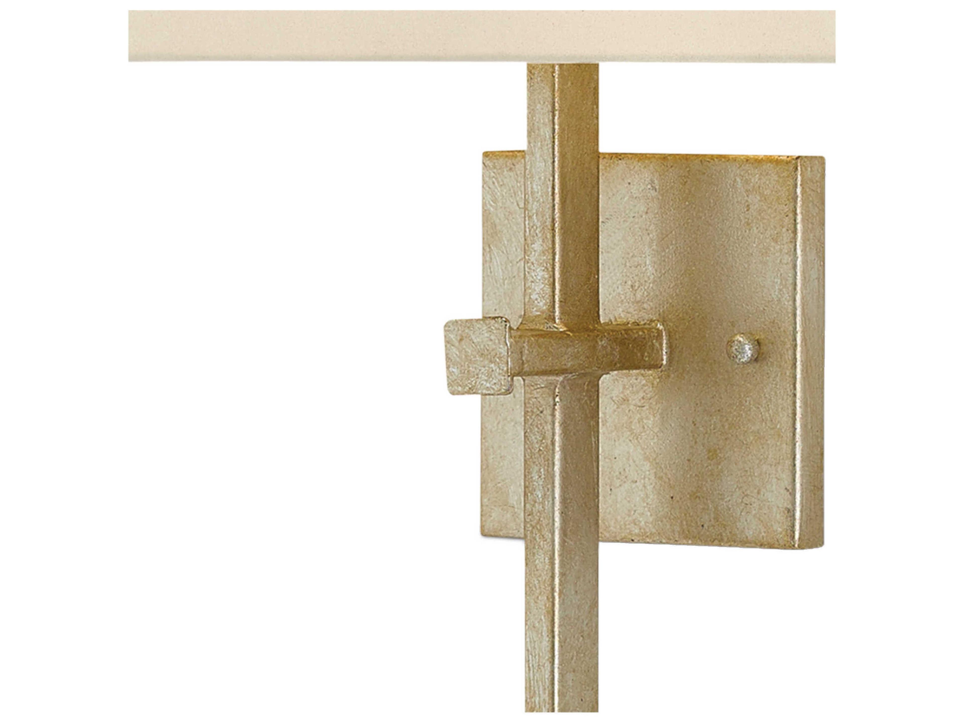 Currey & Company Ashdown Silver Leaf Wall Sconce