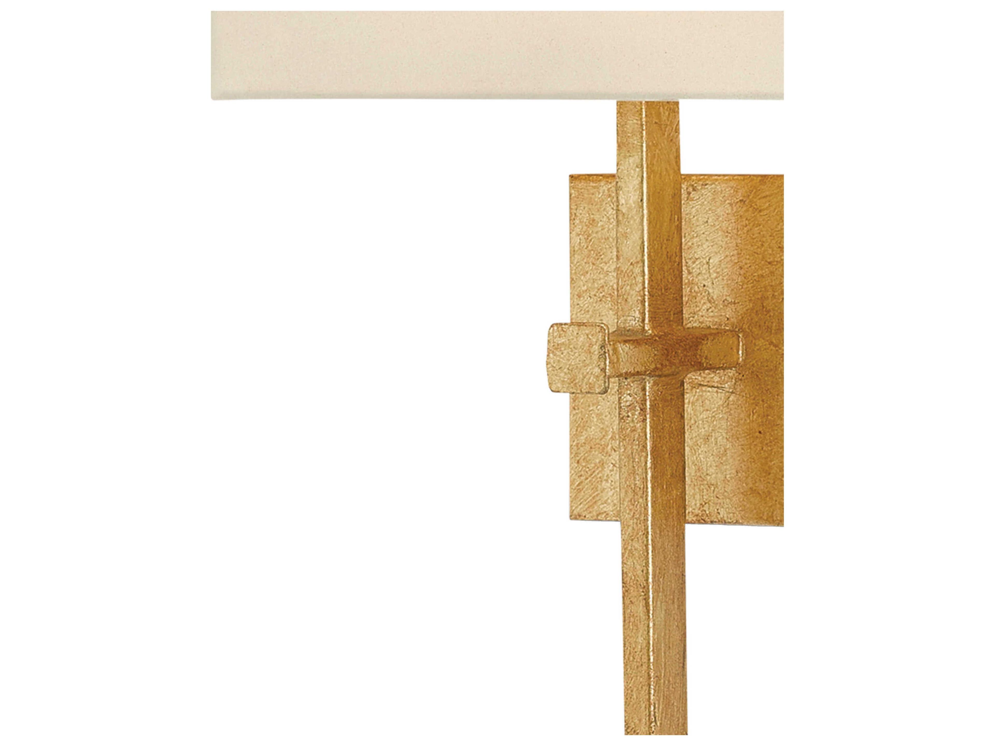 Currey & Company Ashdown Antique Gold Leaf Wall Sconce