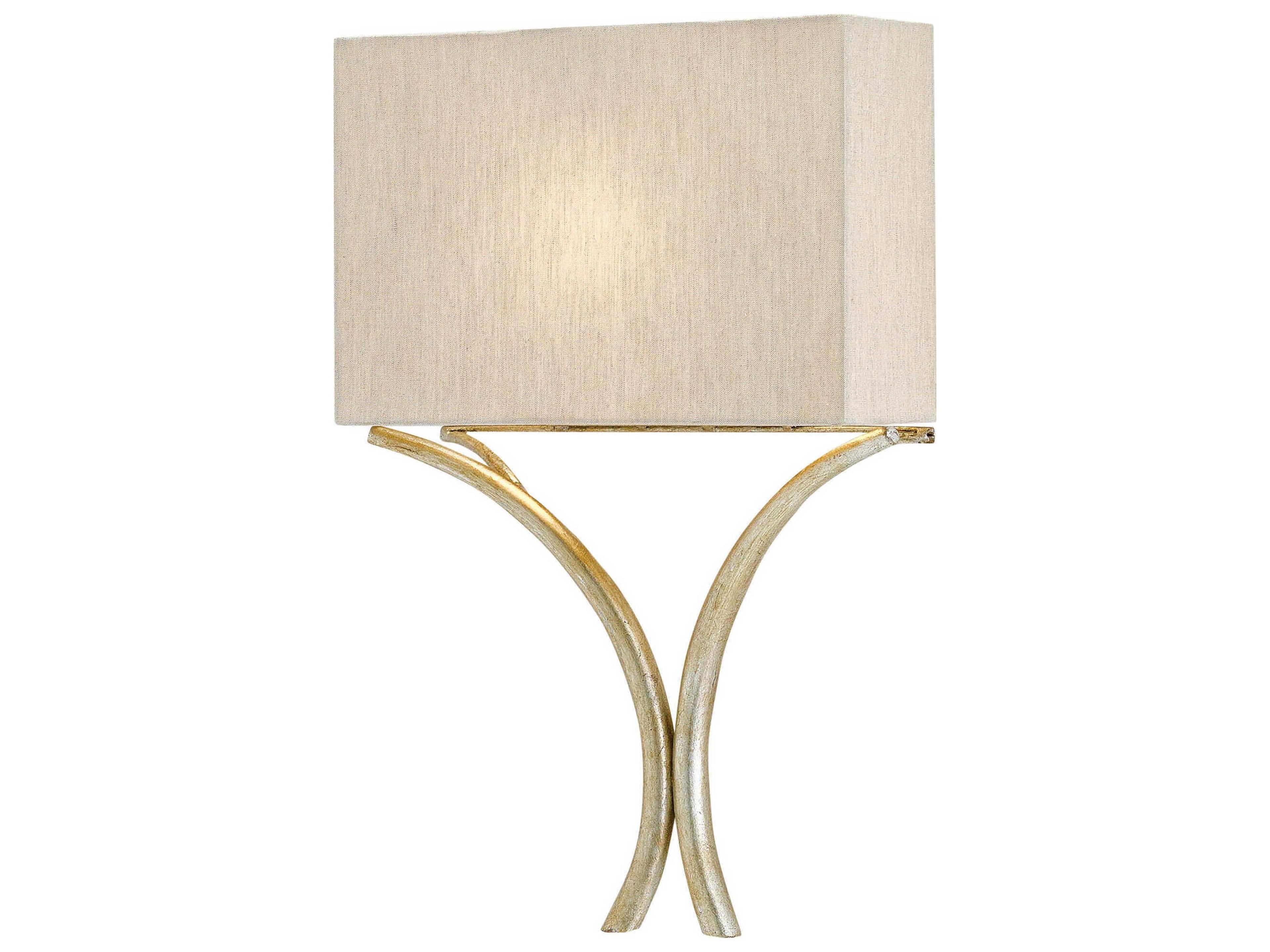 Currey & Company Cornwall Silver Leaf LED Wall Sconce