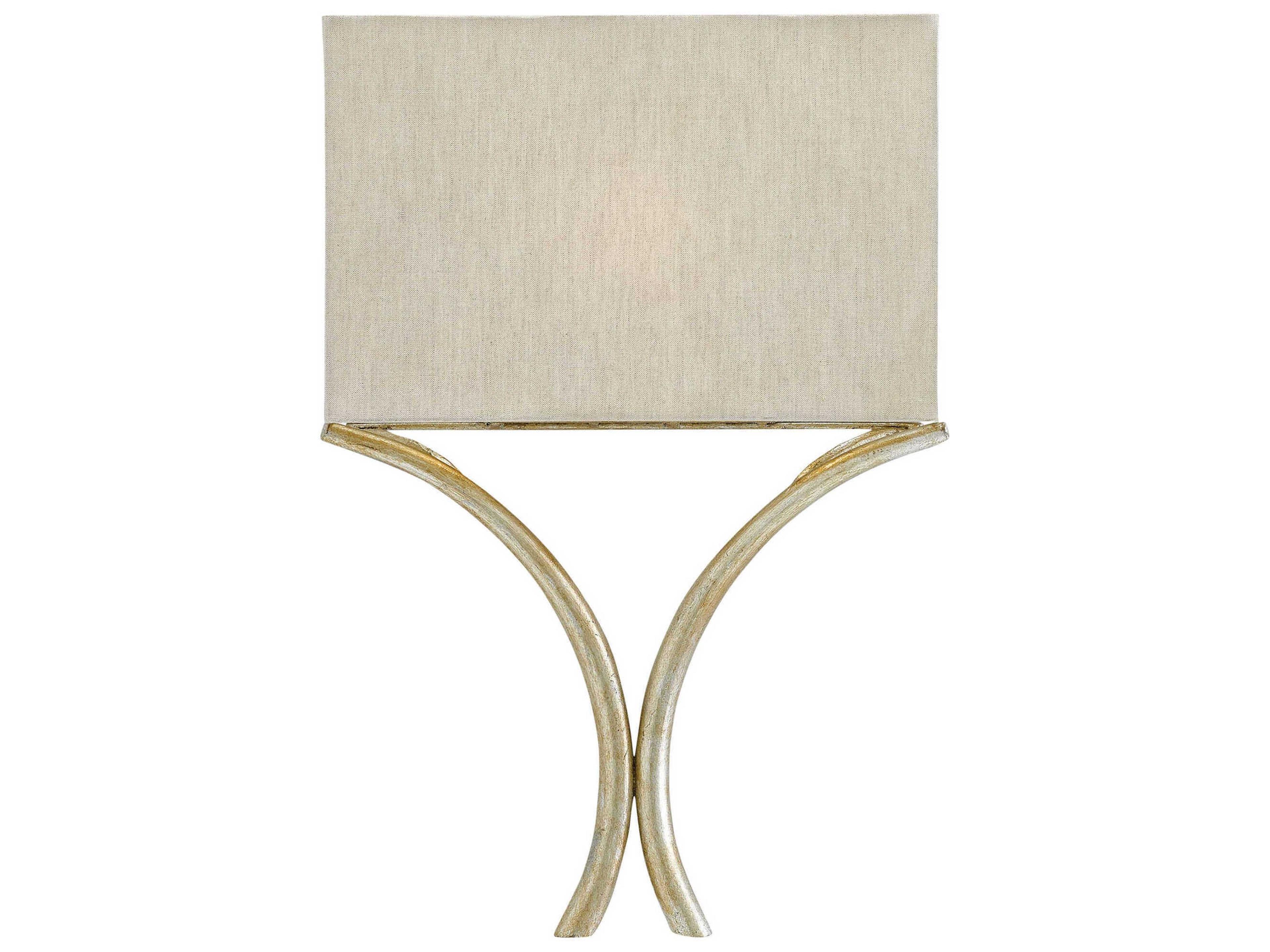 Currey & Company Cornwall Silver Leaf LED Wall Sconce