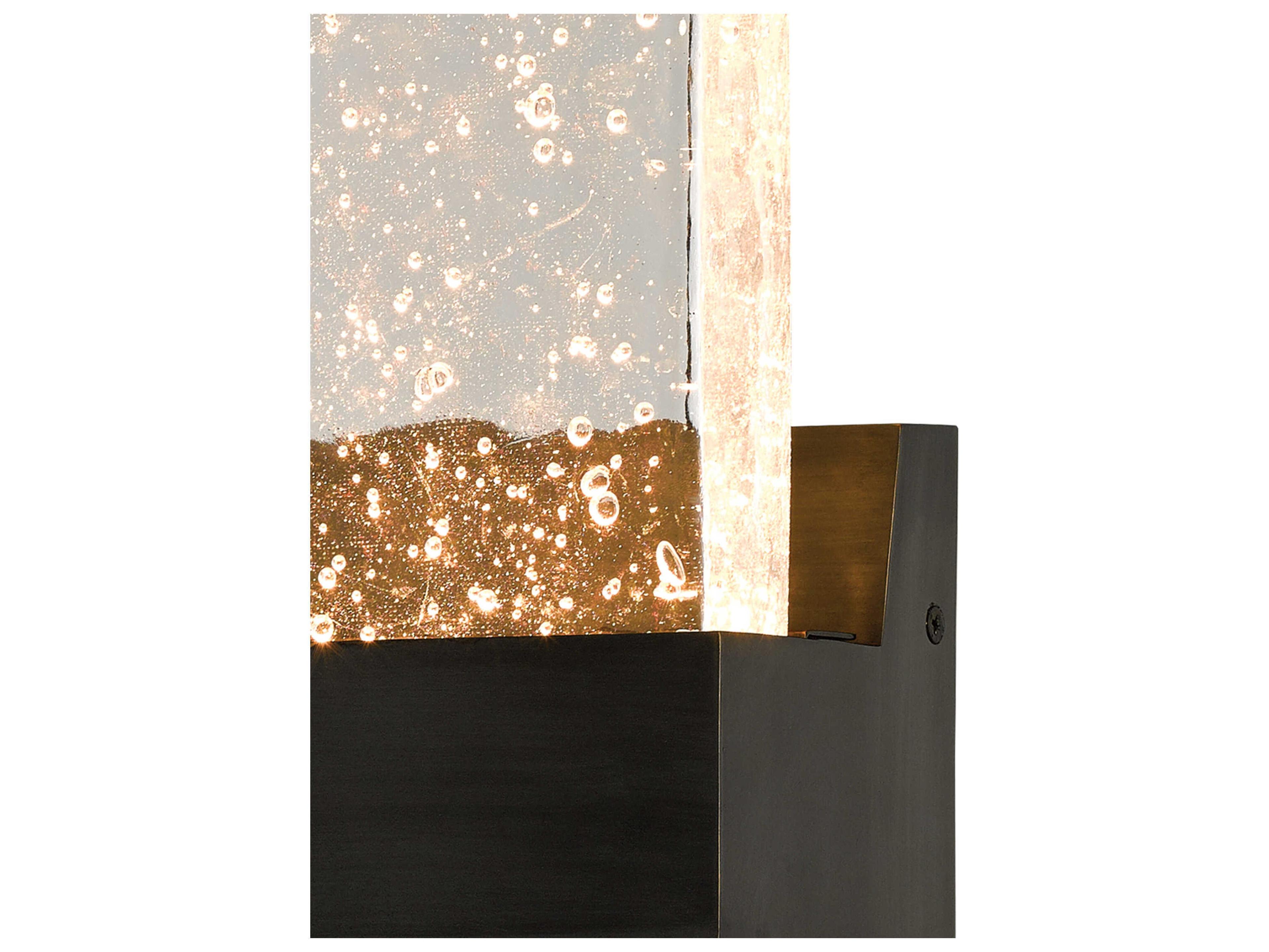 Currey & Company Penzance 2-Light Oil Rubbed Bronze Glass LED Wall Sconce