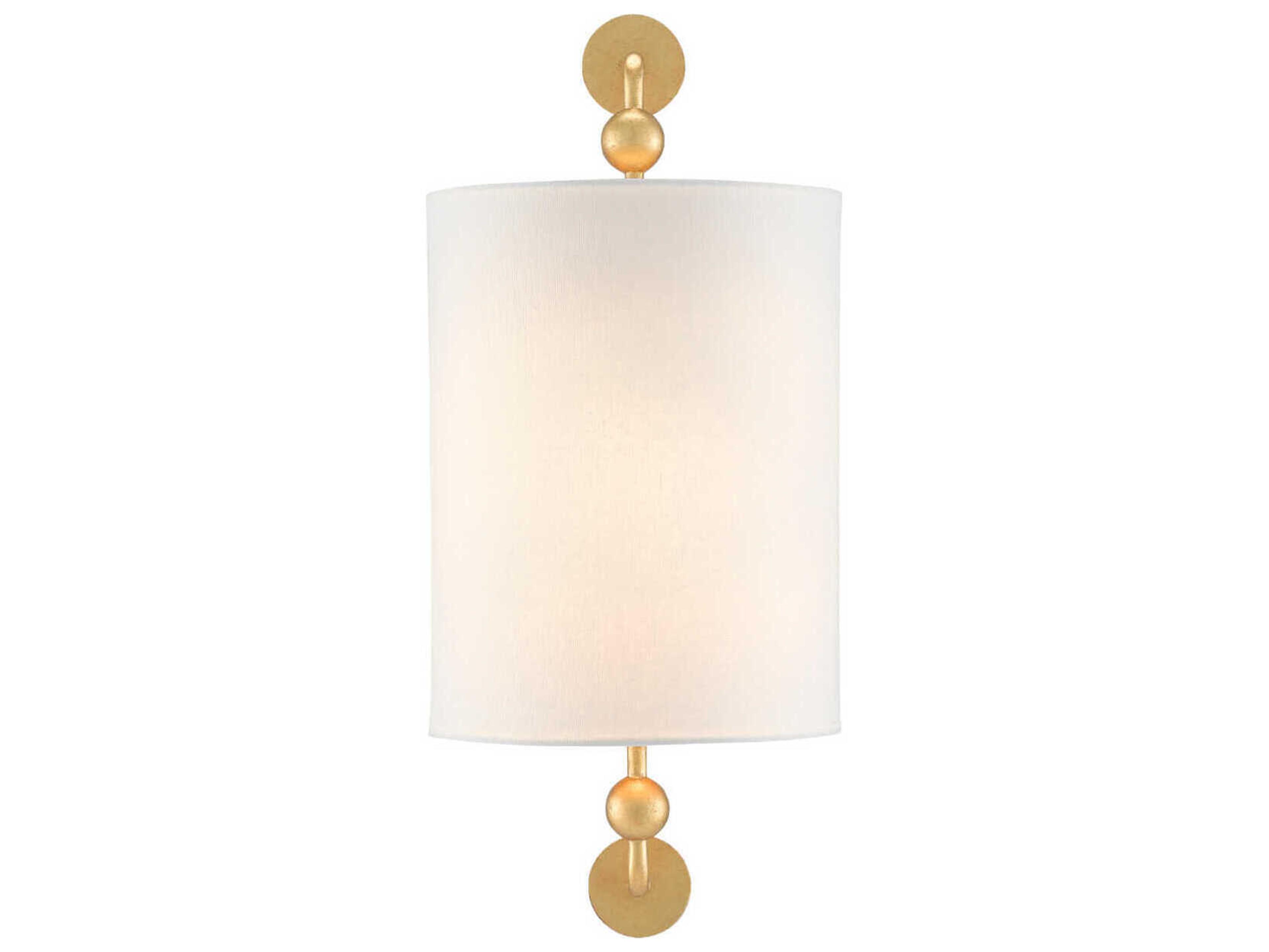 Currey & Company Tavey 1-Light Contemporary Gold Leaf Wall Sconce