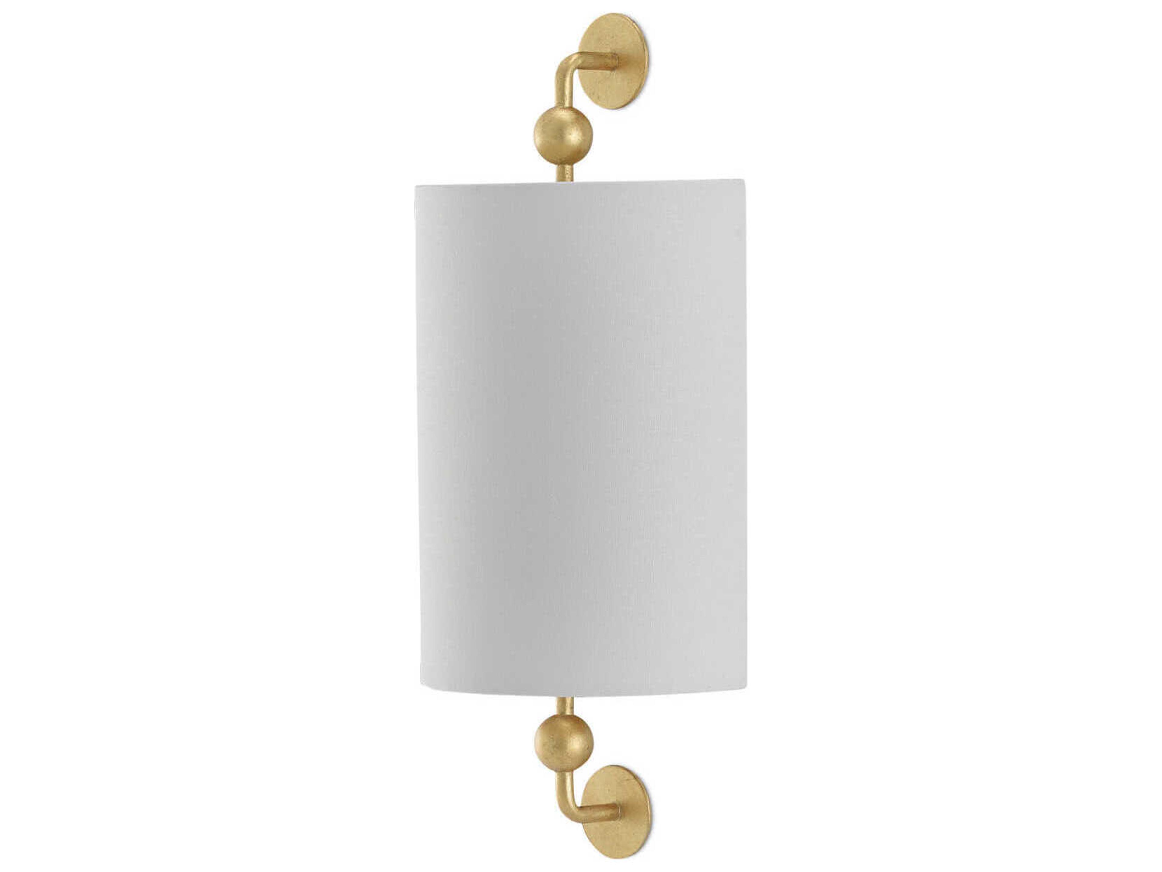 Currey & Company Tavey 1-Light Contemporary Gold Leaf Wall Sconce