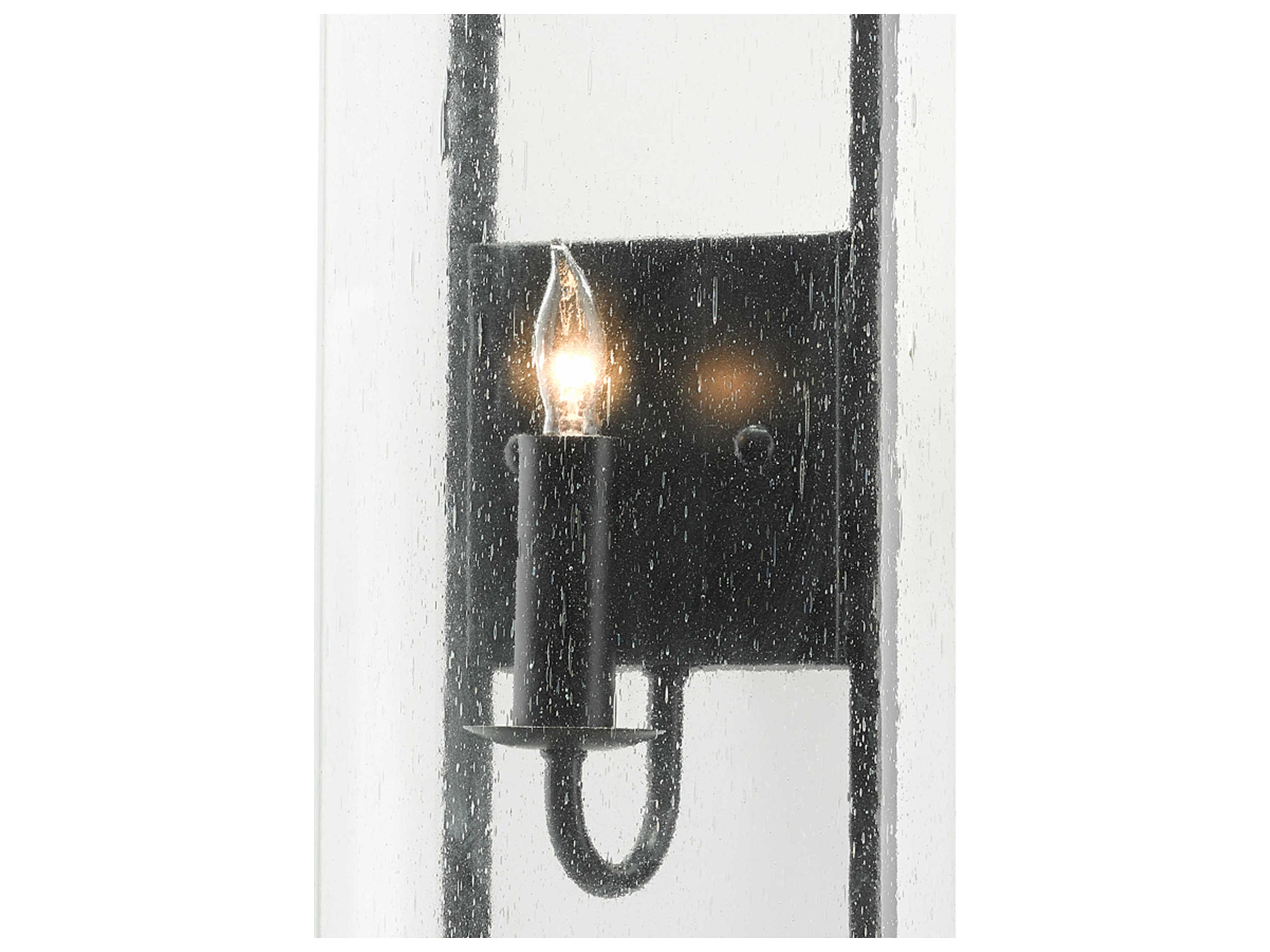 Currey & Company Breakspear 1-Light Antique Black Glass Wall Sconce