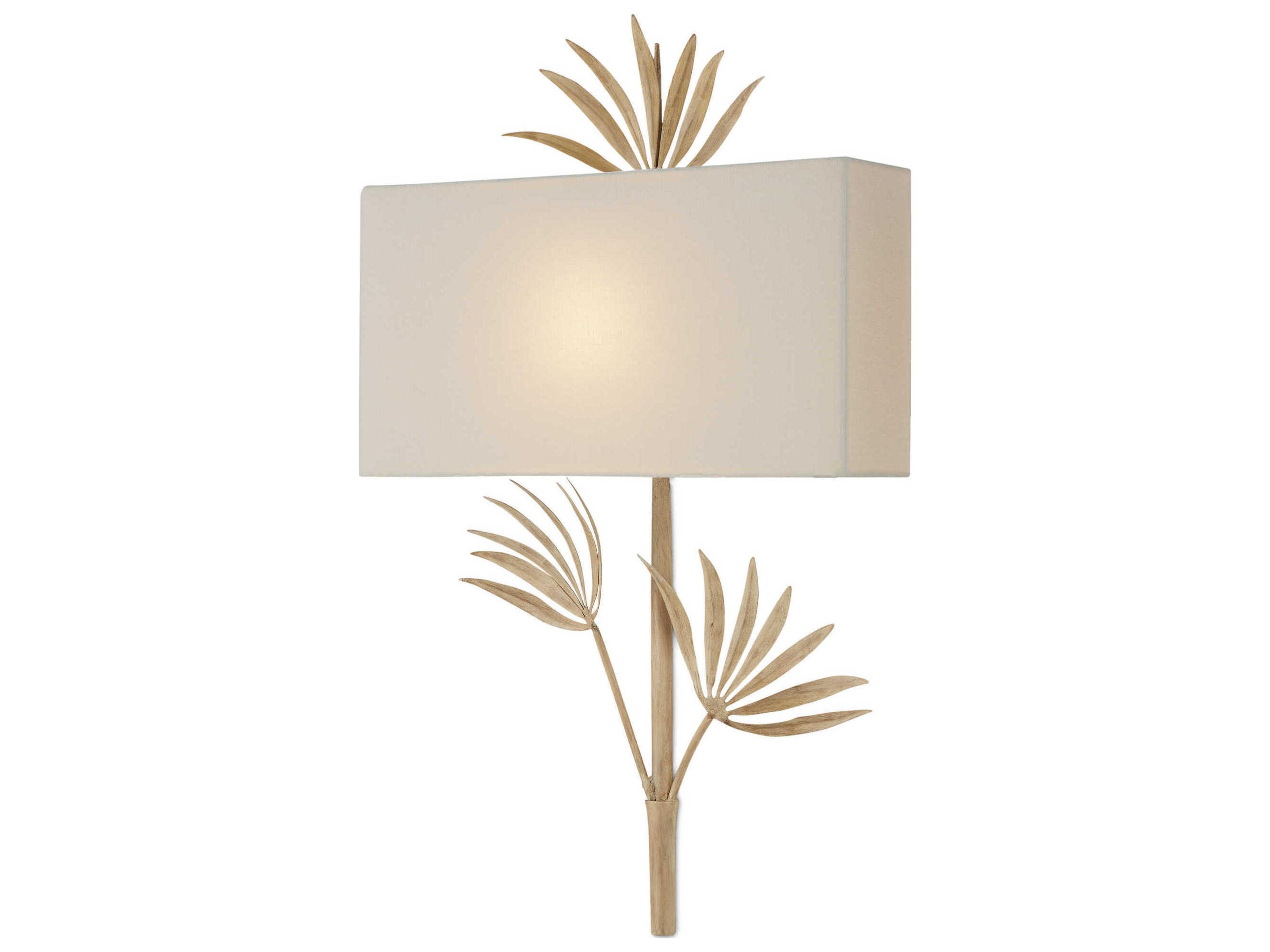 Currey & Company Calliope 1-Light Coco Cream Ivory Off White Wall Sconce