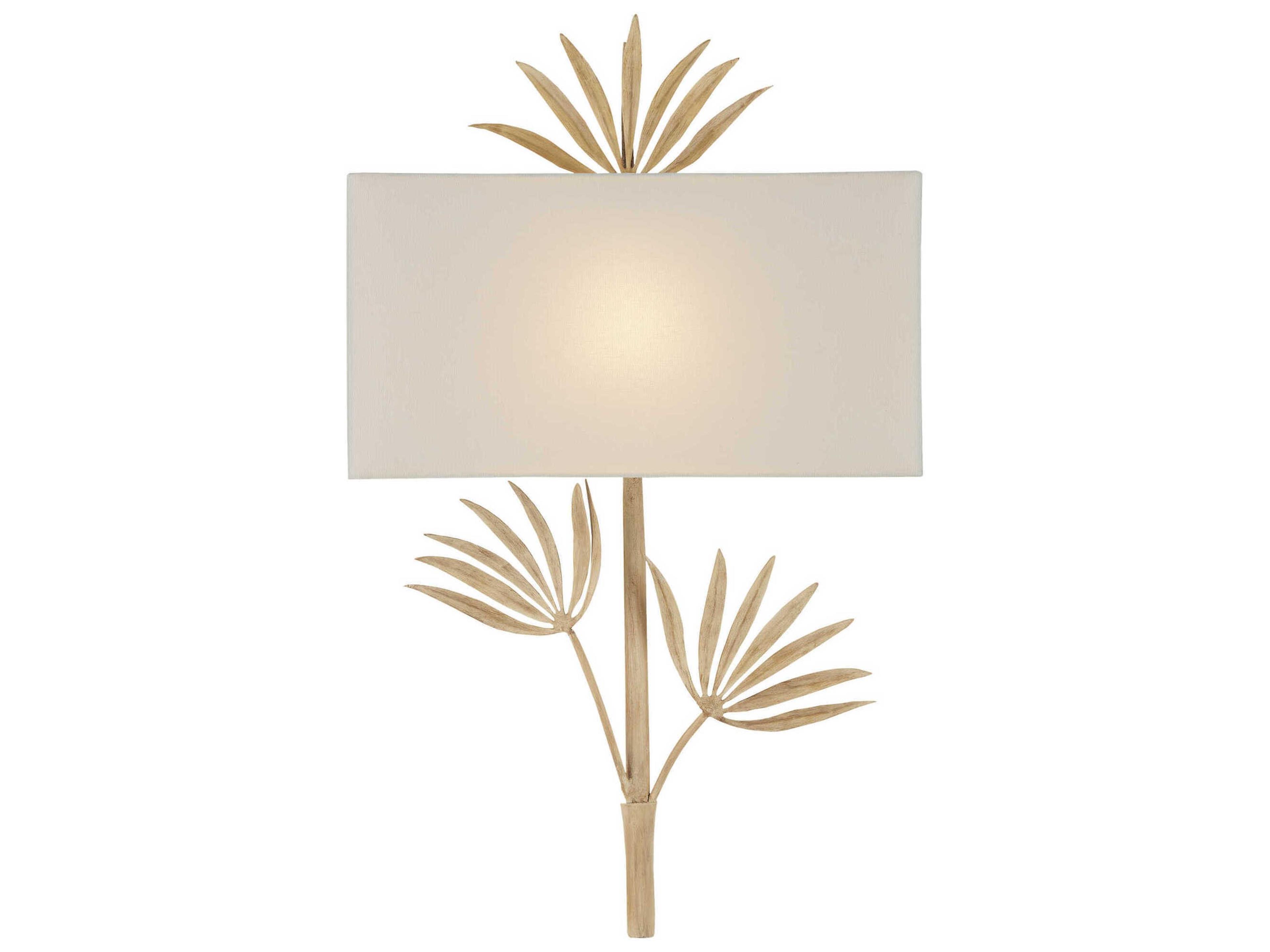 Currey & Company Calliope 1-Light Coco Cream Ivory Off White Wall Sconce